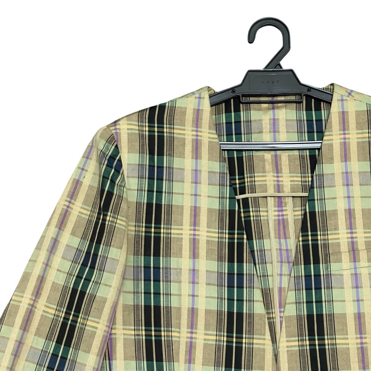 Burberry Vintage 90s Burberrys’ Japan Checkered Cotton Linen Blazer Size M / US 6-8 / IT 42-44 - 6 Thumbnail