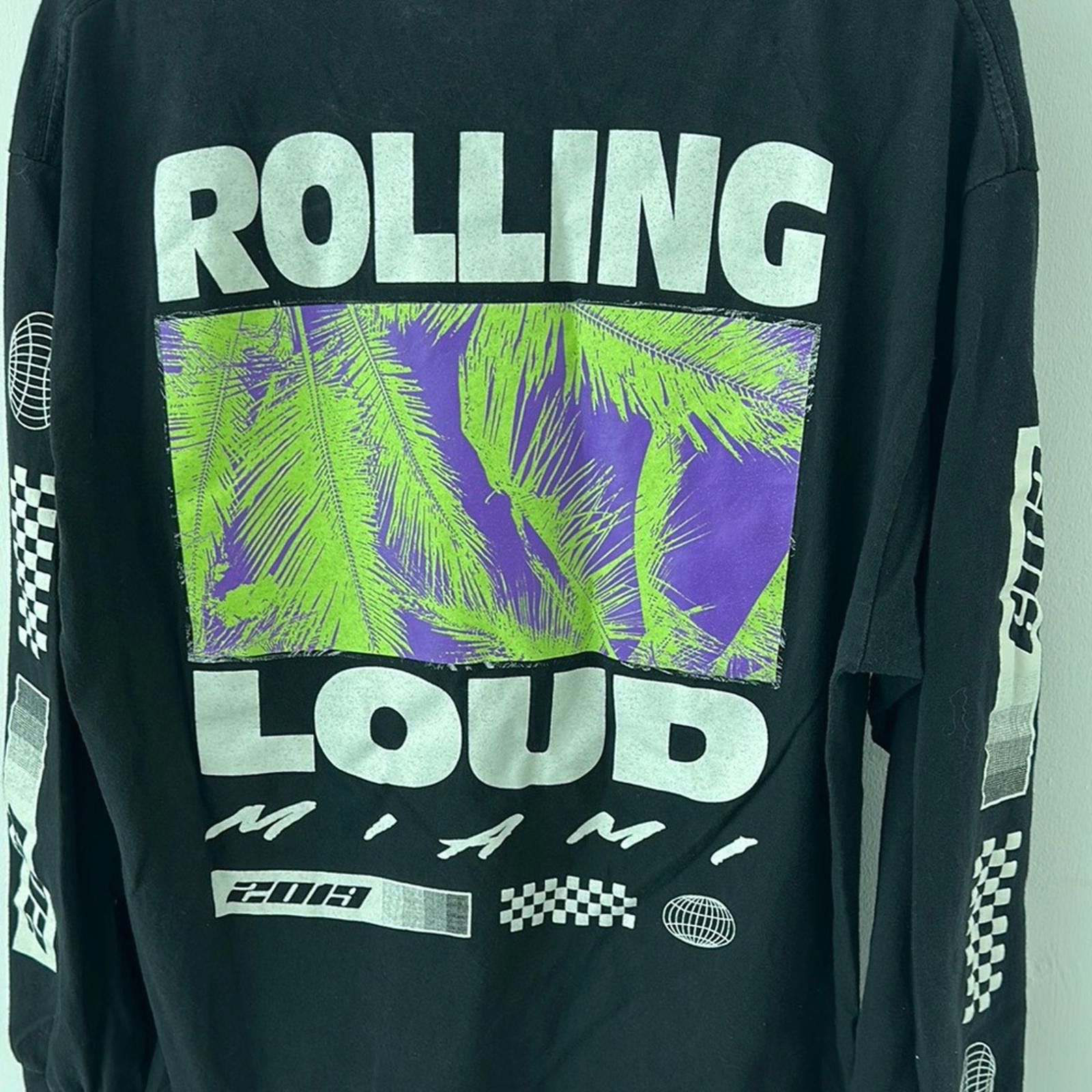 Designer Black Rolling Loud Long Sleeve Shirt Size US L / EU 52-54 / 3 - 4 Thumbnail