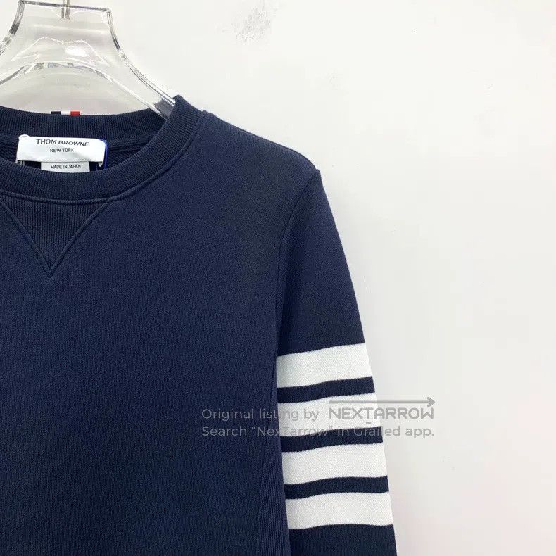 Thom Browne Thom Browne Dark blue long-sleeved hoodie Size US XS / EU 42 / 0 - 3 Thumbnail