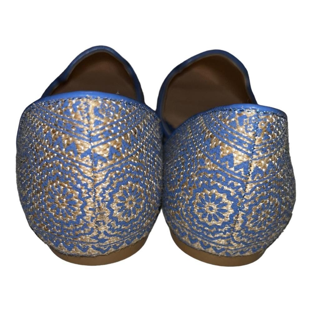 Restricted Restricted l Blue/Beige Embroidered Flats Size 7.5 Size US 7.5 / IT 37.5 - 4 Thumbnail