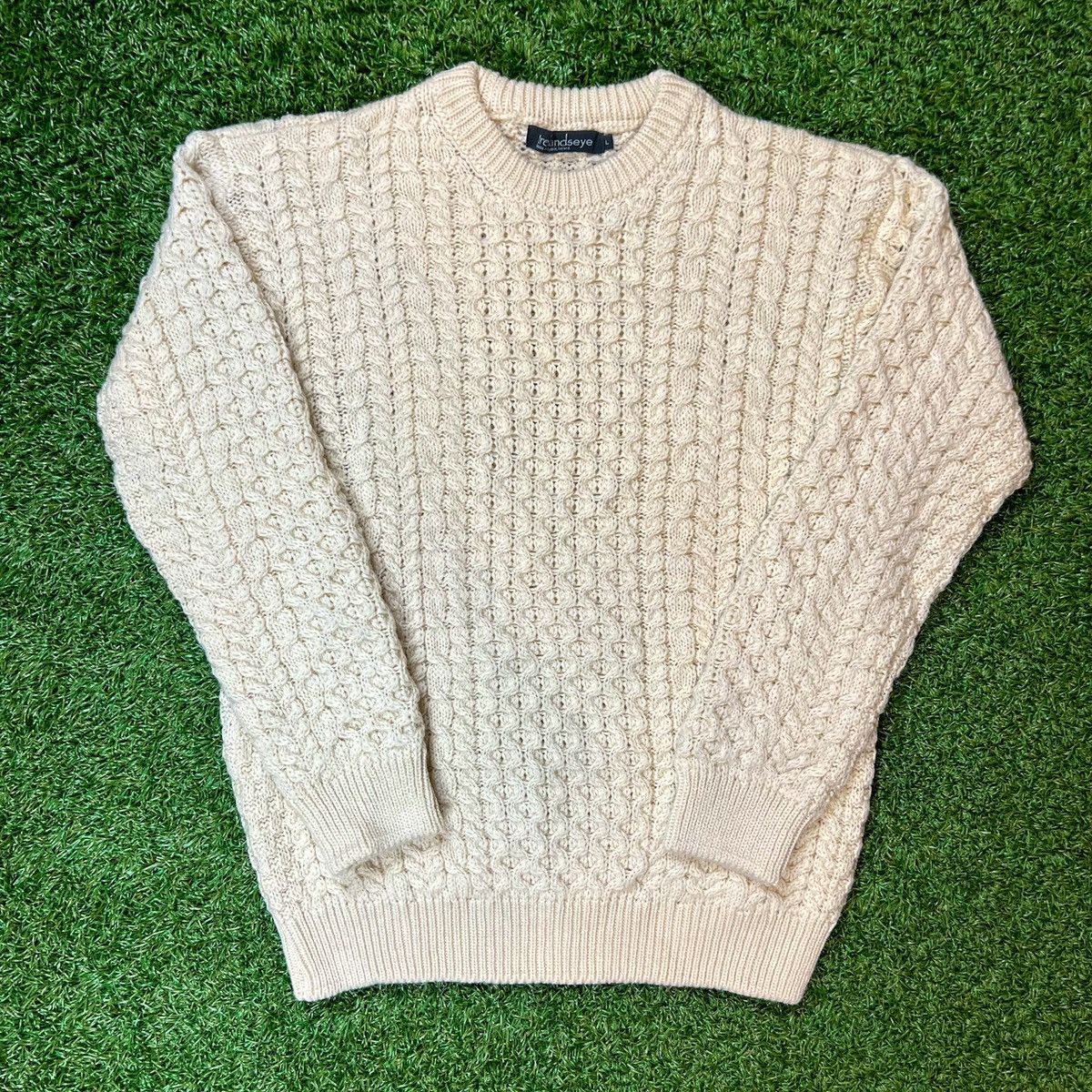 Coloured Cable Knit Sweater Merino Wool Cream Sweater | Grailed