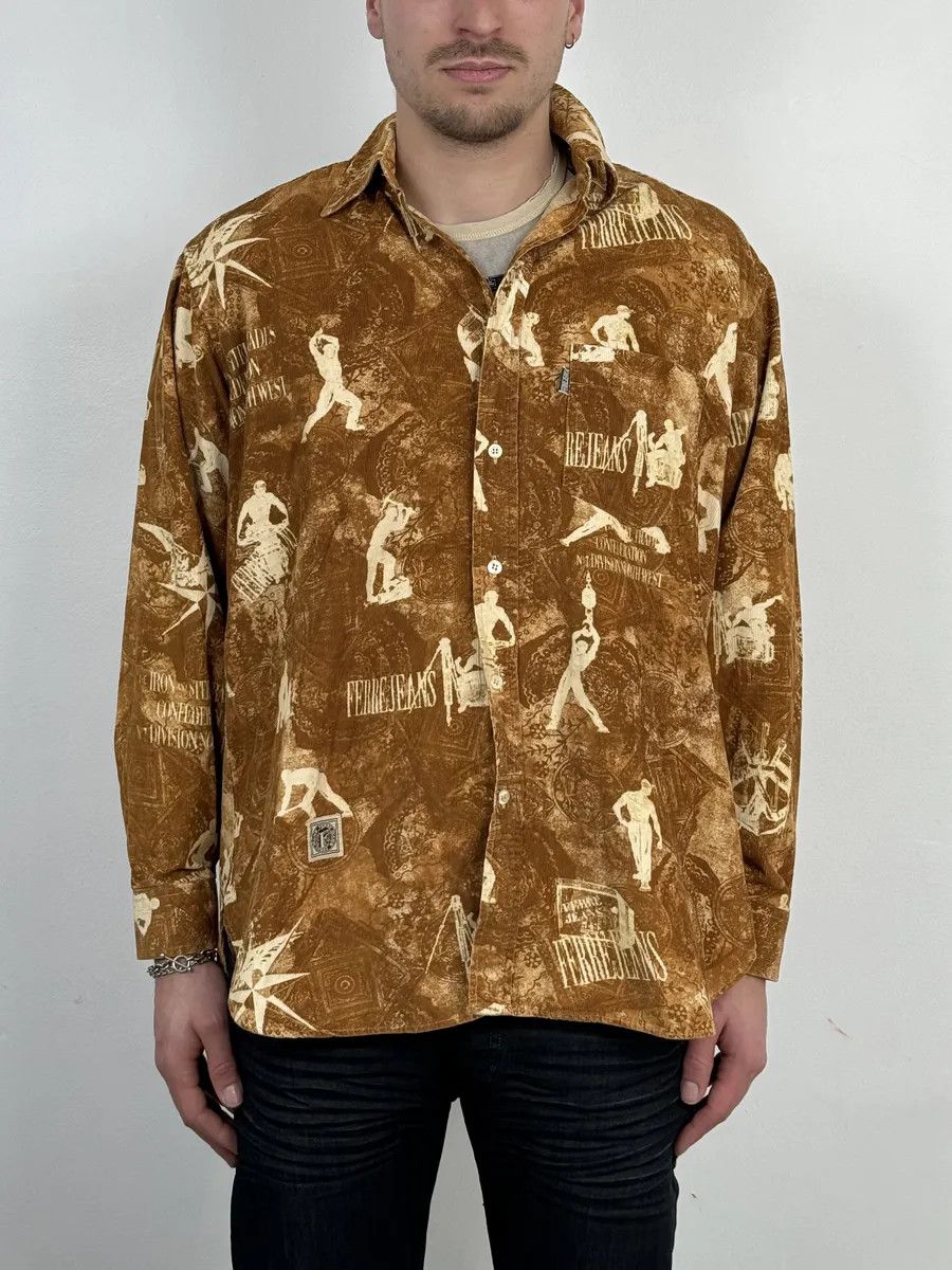 Gianfranco Ferre 1990s Gianfranco Ferré Contemporary Brown Humanoid Shirt Size US M / EU 48-50 / 2 - 3 Thumbnail