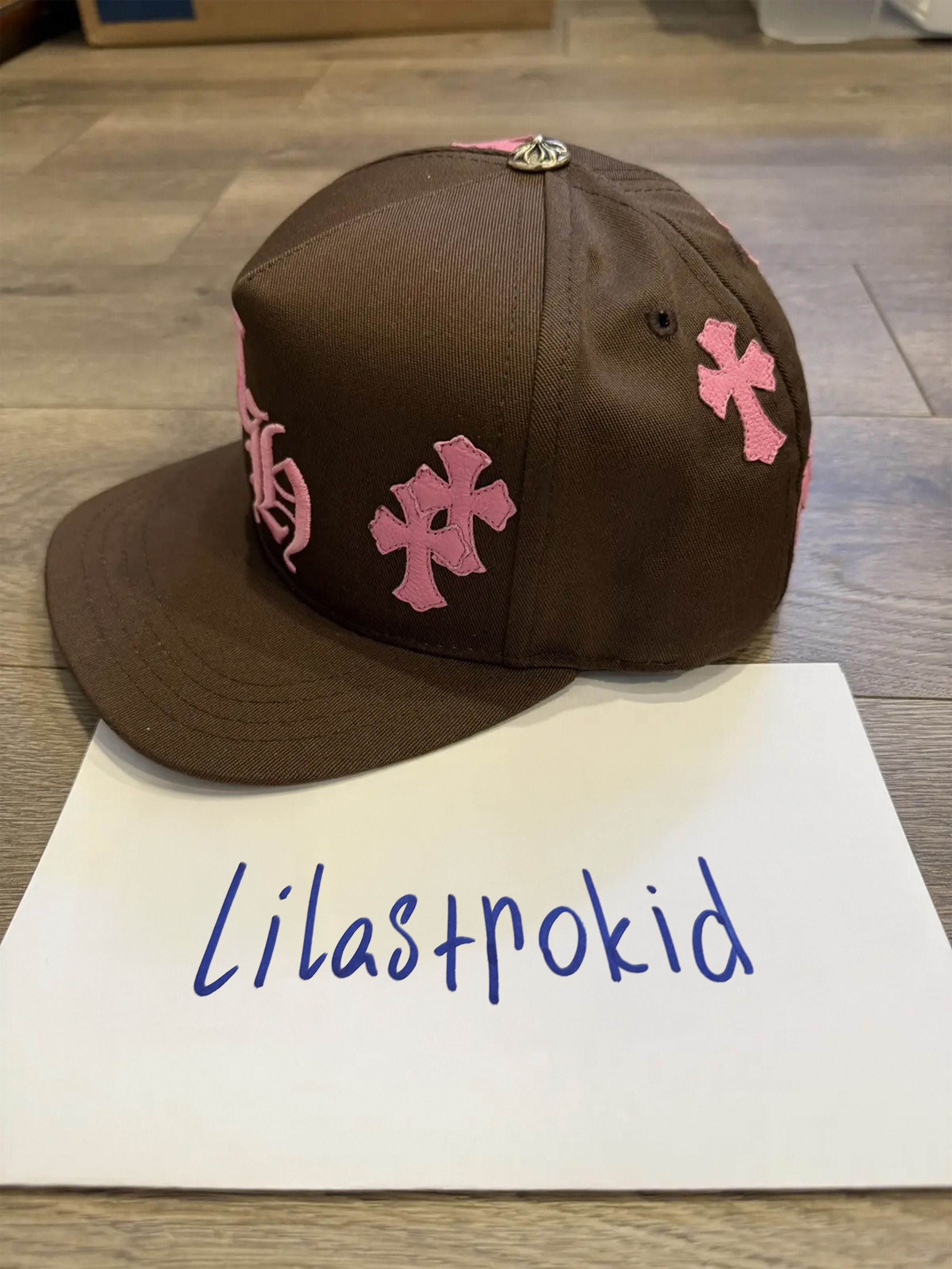 Chrome Hearts Chrome Hearts Brown/Pink Cross Patch Hat Size ONE SIZE - 3 Thumbnail