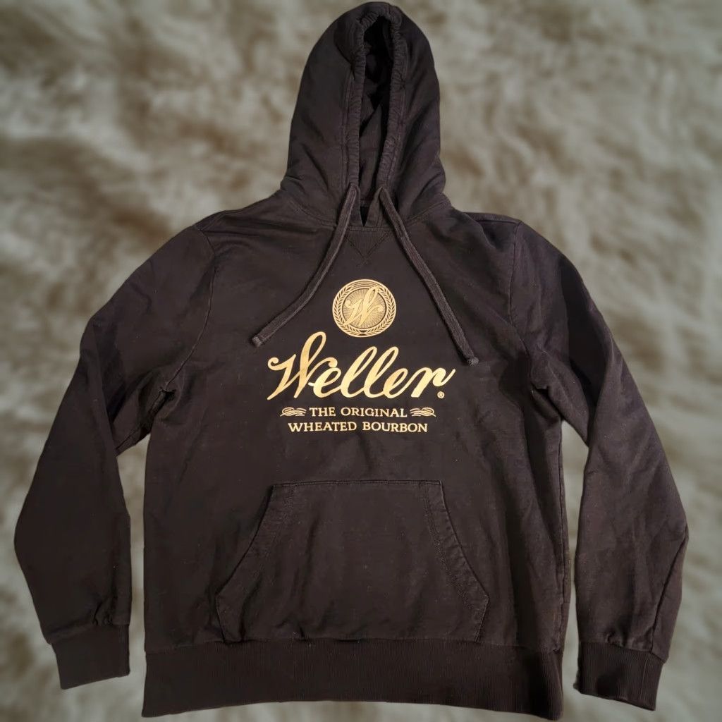 Vintage VINTAGE Buffalo Trace Distillery Hoodie Sz Medium Black Gold Script Bar Men Pullover Hooded Pockets Logo Athletic Size US M / EU 48-50 / 2 - 1 Thumbnail