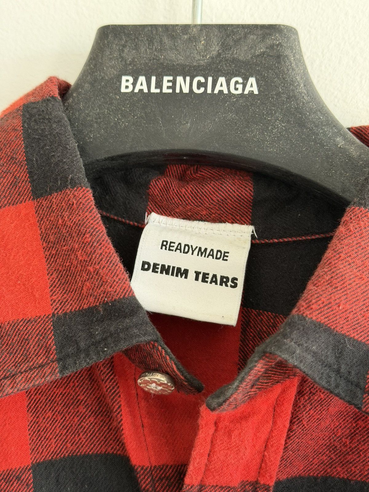 DENIM TEARS × READYMADE *RARE* DENIM TEARS X READYMADE JAPAN FLANNEL SHIRT RED SIZE2 Size US M / EU 48-50 / 2 - 14 Thumbnail