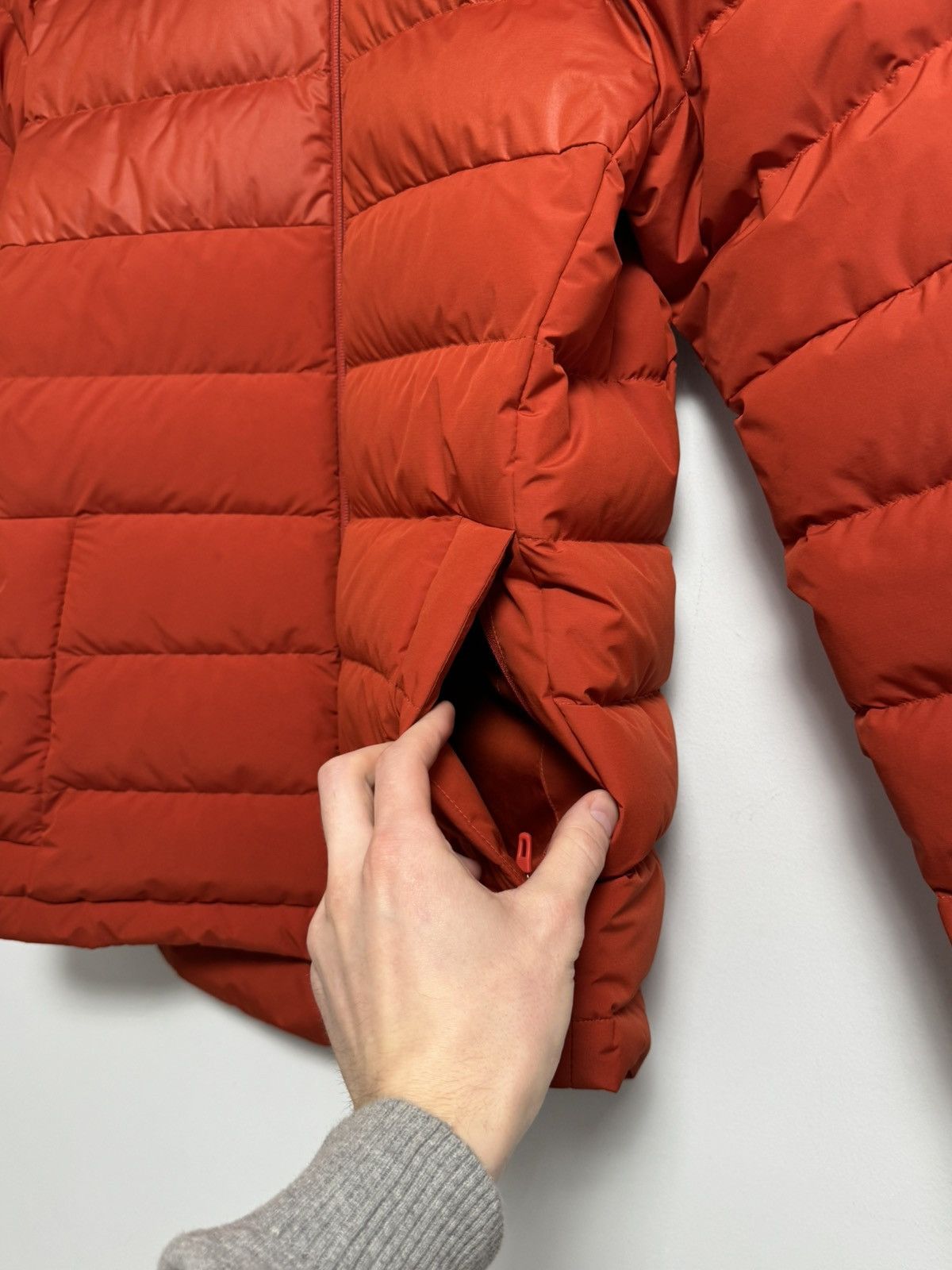 Odlo Down Jacket Red Hooded Puffer Winter Outdoor Men’s