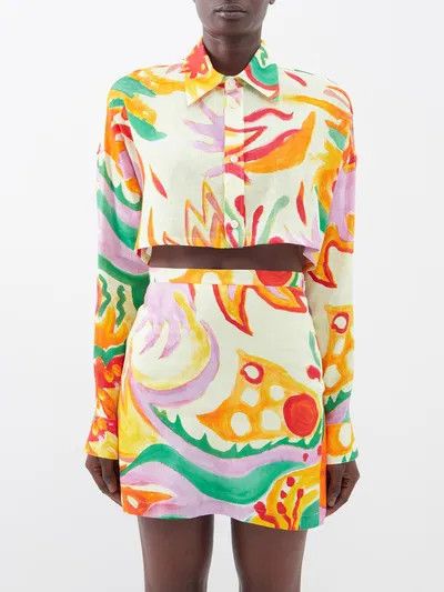 Marni o1y1125 Linen Shirt in Multicolor Size XS / US 0-2 / IT 36-38 - 1 Thumbnail