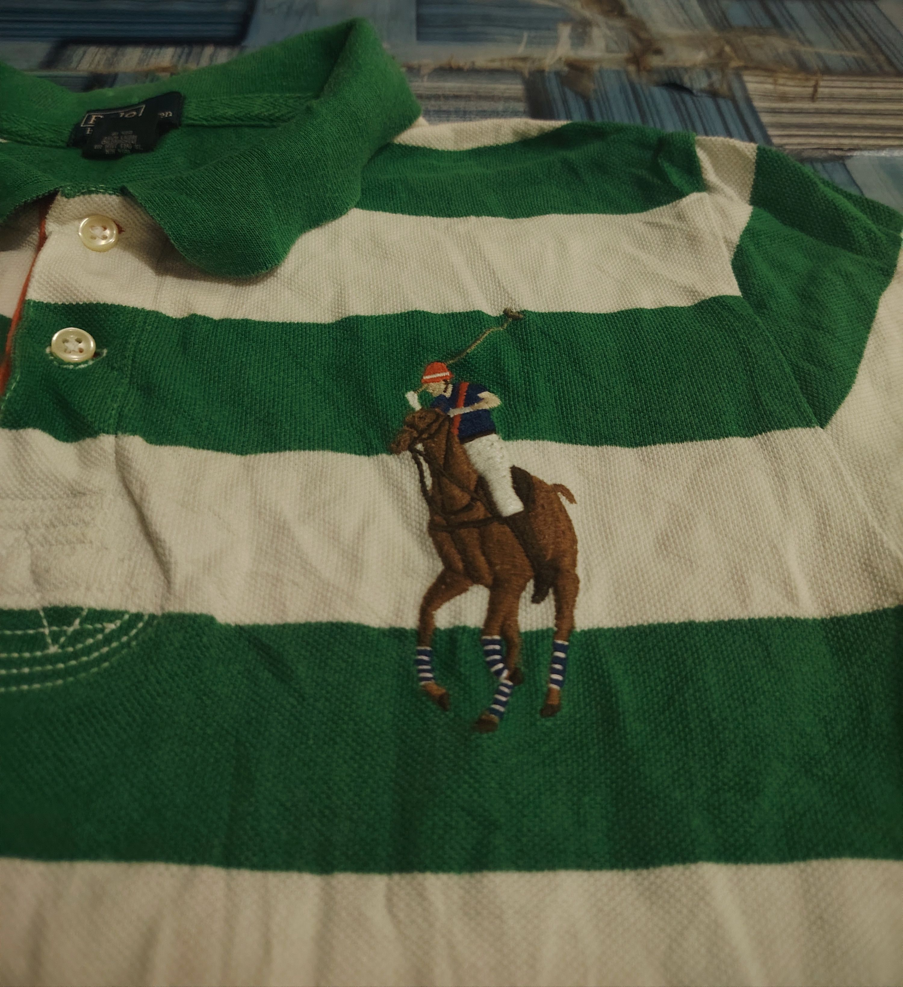 Polo Ralph Lauren Polo t shirt stripe big pony embroidery Size US S / EU 44-46 / 1 - 4 Thumbnail