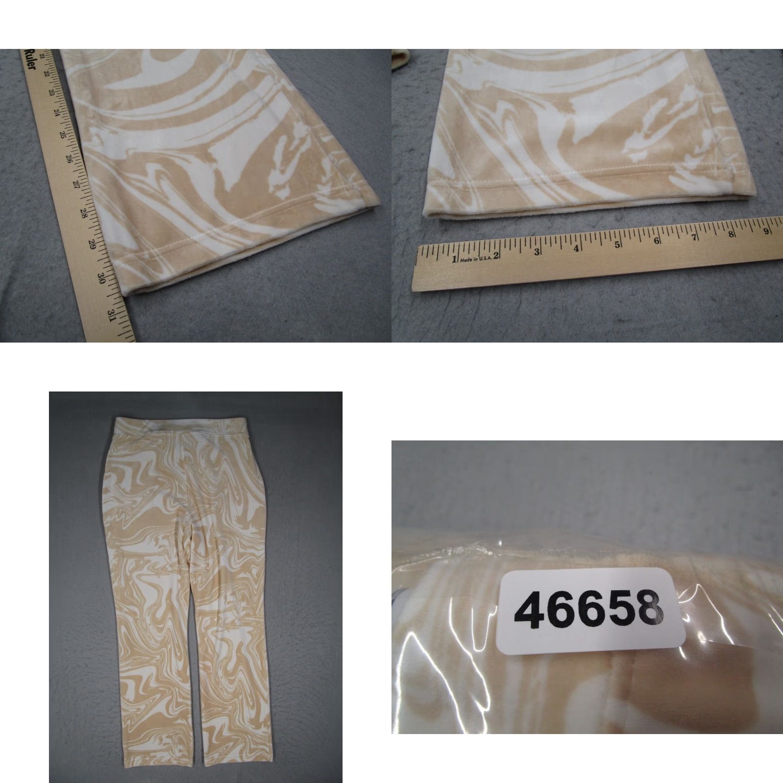 Juicy Couture Juicy Couture Pants Women Medium Beige Velour Swirl Joggers 29x30 Size 32" / US 10 / IT 46 - 8 Thumbnail