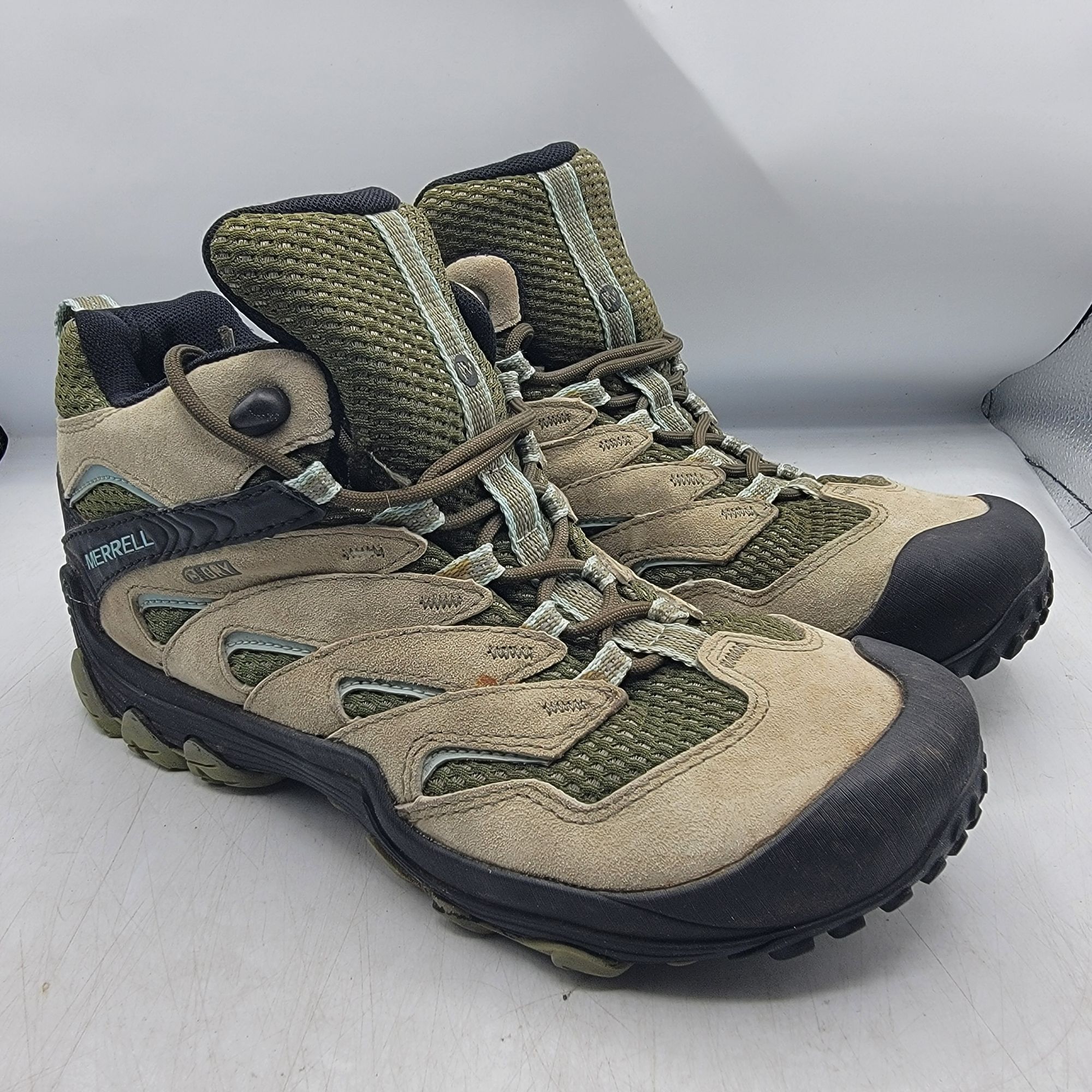 Merrell Merrell Dusty Olive Womens 7.5 Tan Boots Waterproof Hiking C Grailed