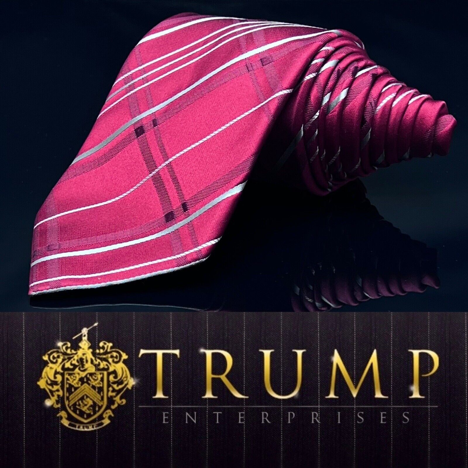 Donald Trump DONALD J. TRUMP MEN'S TIE RED/STRIPED WIDTH: 3.5/8" LENGTH 6 Size ONE SIZE - 1 Thumbnail