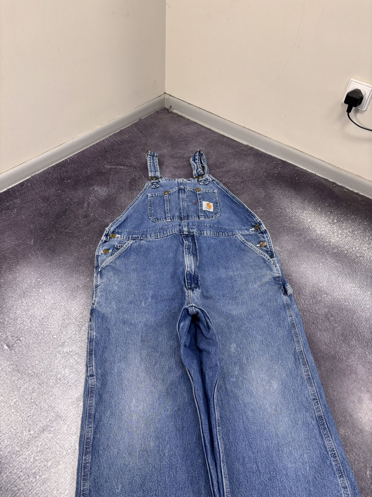 Carhartt Vintage Carhartt Blue Denim Bib Overalls R08 DNM Carpenter Size US 38 / EU 54 - 4 Thumbnail