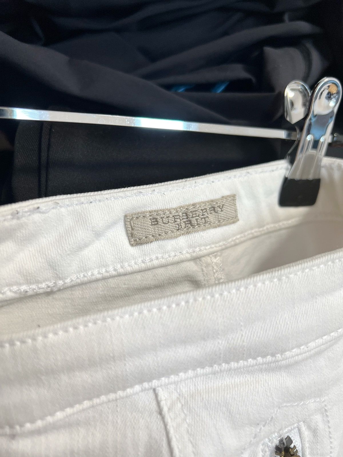Burberry × Vintage Burberry Brit White Jean Midi Skirt Zip Women's Size 28" / US 6 / IT 42 - 5 Thumbnail