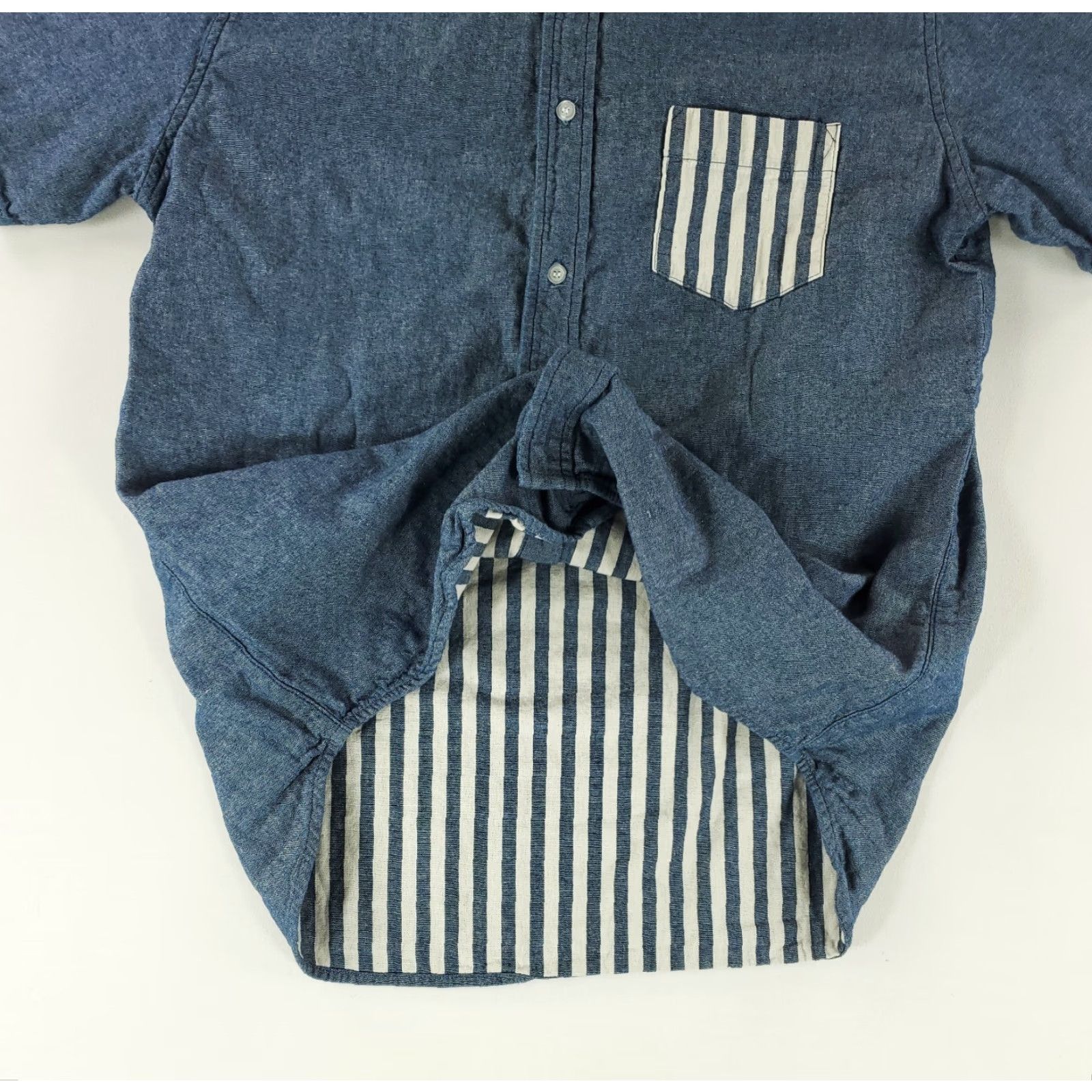 Vintage Wellen Shirt Denim Gentleman's Button Down Made USA Double Knit Blue Mens XL Shirt Size US XL / EU 56 / 4 - 3 Thumbnail
