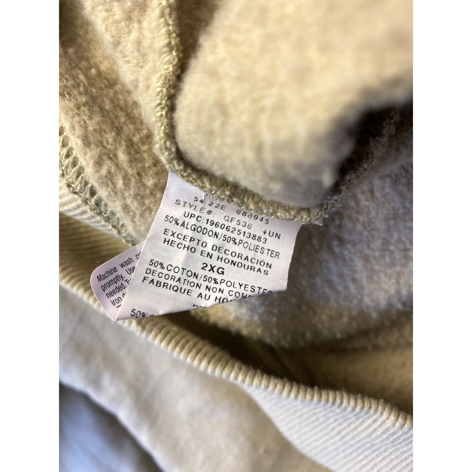 Champion VINTAGE Champion Hoodie Shirt Unisex Adults 2XL Tan Logo Solid All Seasons 90s Working Sportswear Plush Knit Crew Neck Full Zip Size US XXL / EU 58 / 5 - 8 Thumbnail
