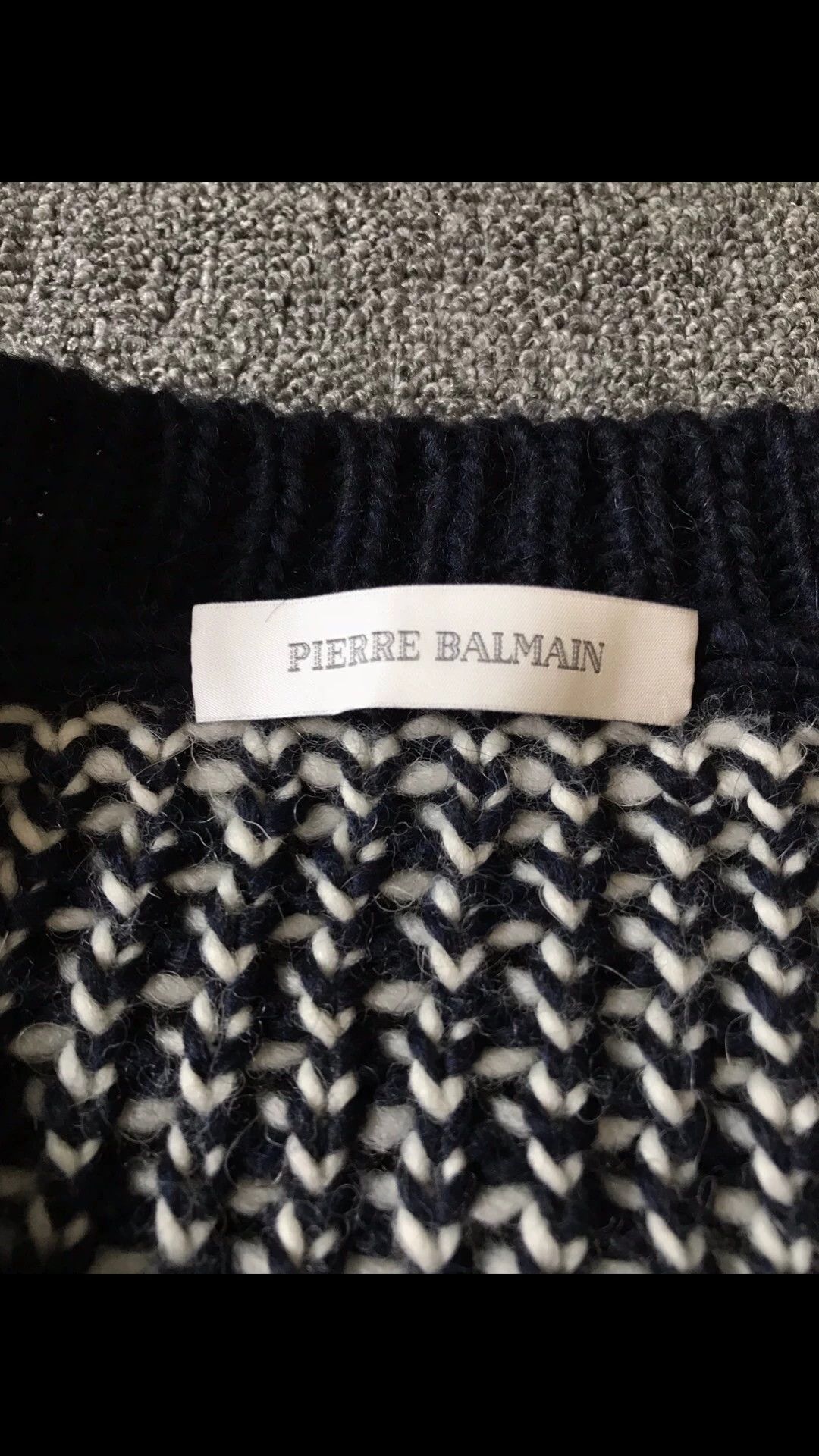 Balmain BALMAIN wool alpaca blend chunky color knit sweater 50 Size US M / EU 48-50 / 2 - 2 Thumbnail