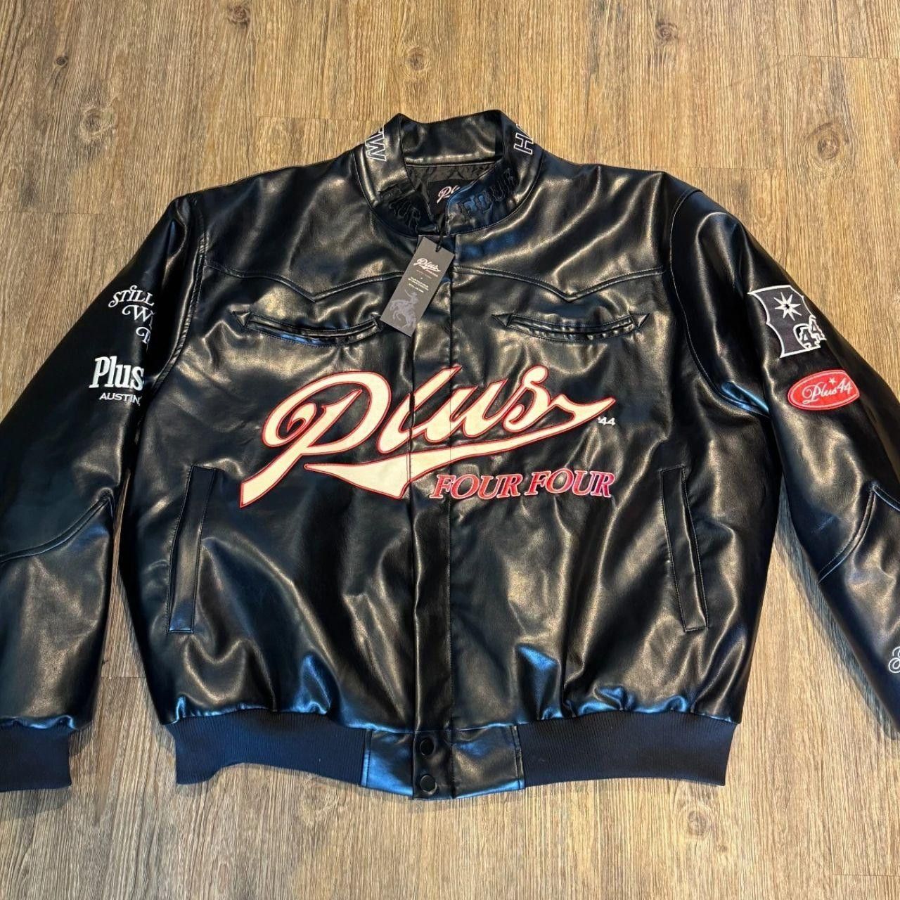 Formula 1 Lewis Hamilton +44 Rodeo Moto Leather Jacket Black Medium Size US M / EU 48-50 / 2 - 1 Thumbnail