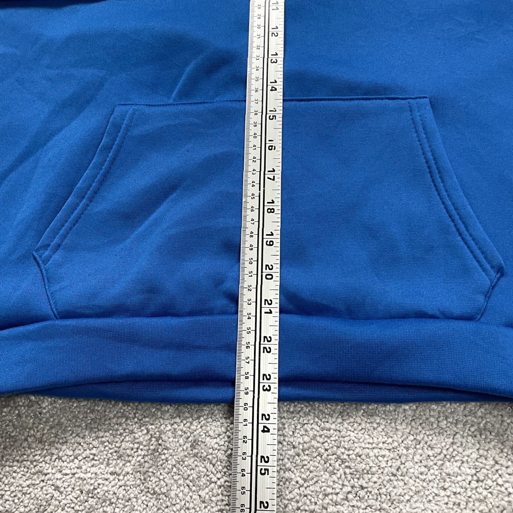 Vintage Unbranded Hoodie Sweatshirt Unisex 2XL Royal Blue Fleece Drawstring Pullover Size US XXL / EU 58 / 5 - 6 Thumbnail