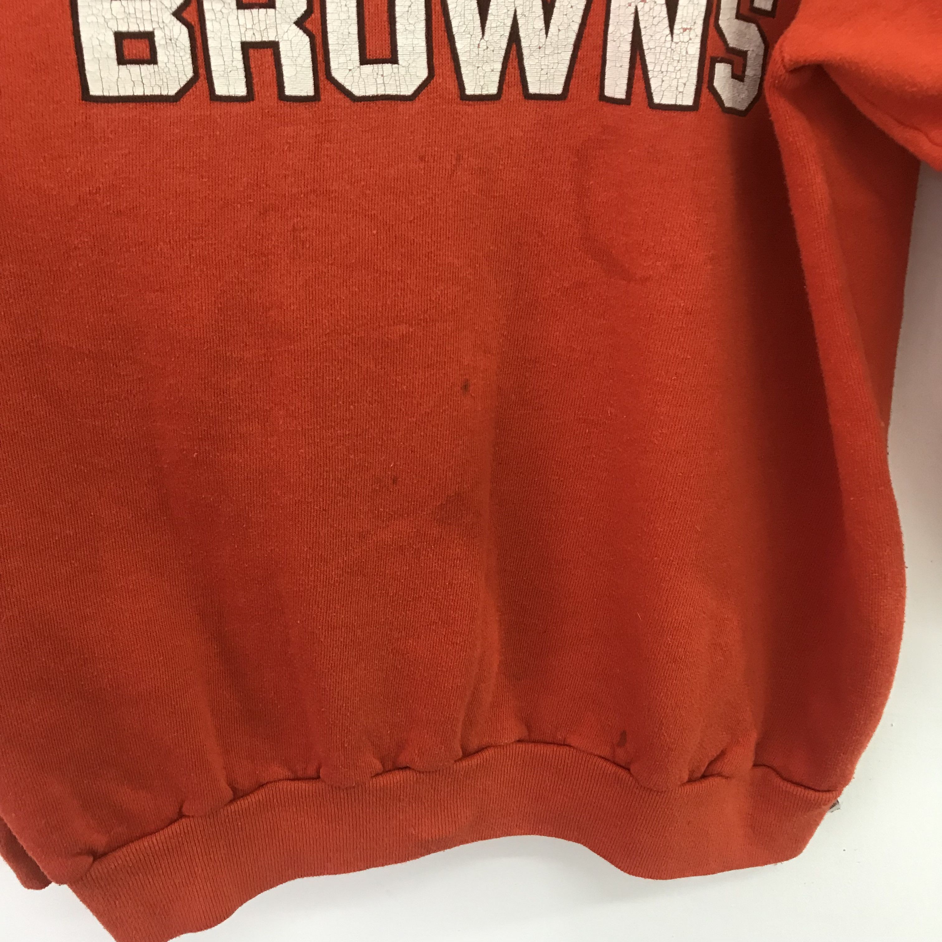 Vintage Vintage 90s Cleveland Browns Orange Sweatshirt - 304 Size US L / EU 52-54 / 3 - 7 Thumbnail