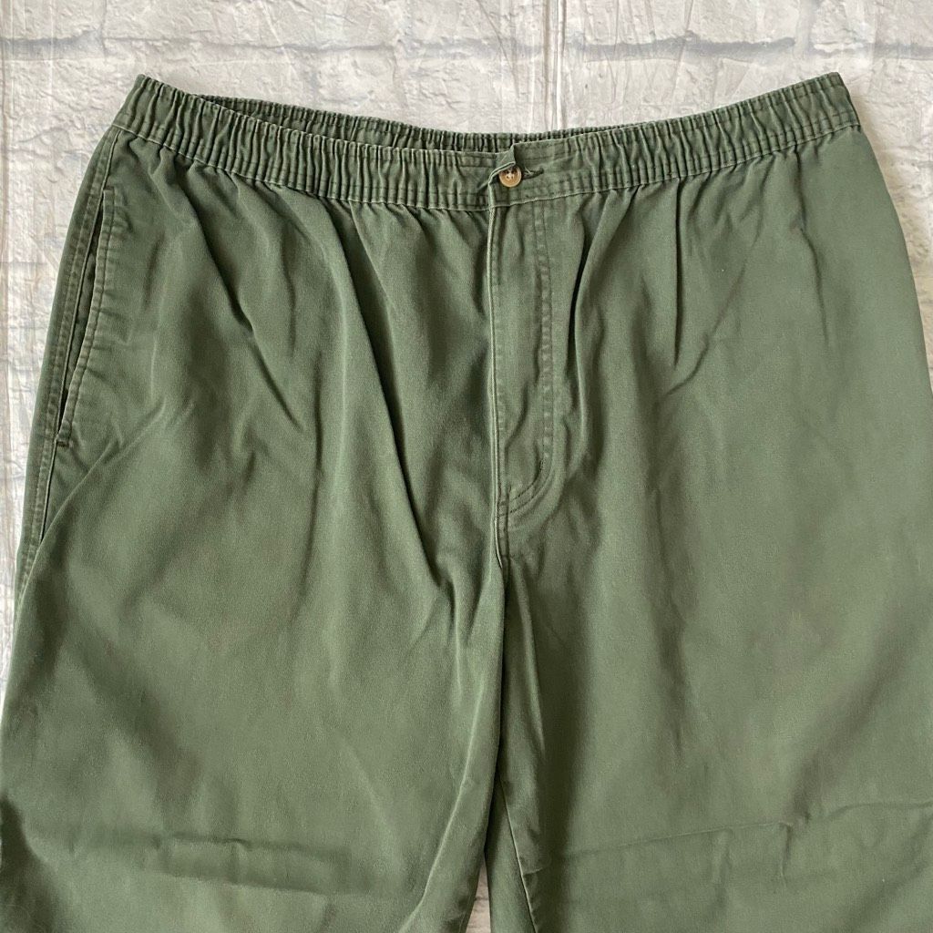 Puritan Puritan men L pull on casual pants w/zipper button & drawstring olive green Size US 40 / EU 56 - 3 Thumbnail