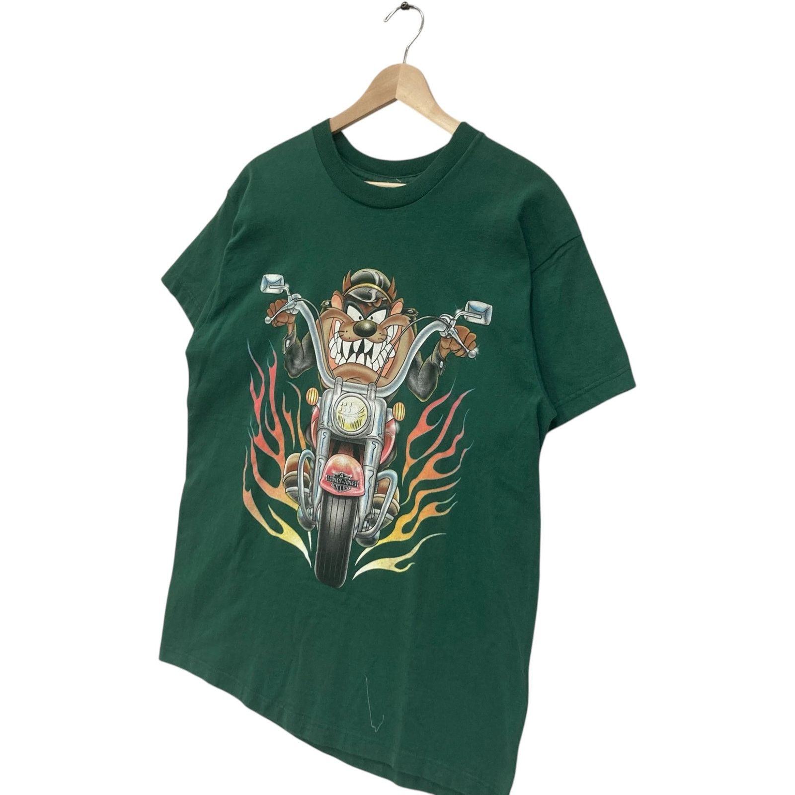 Vintage Vintage Looney Tunes Taz Motorcycle Tee Large Size US L / EU 52-54 / 3 - 3 Thumbnail
