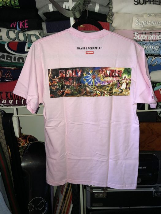 Supreme Supreme Holy War Tee - Pink (FW23) | Grailed