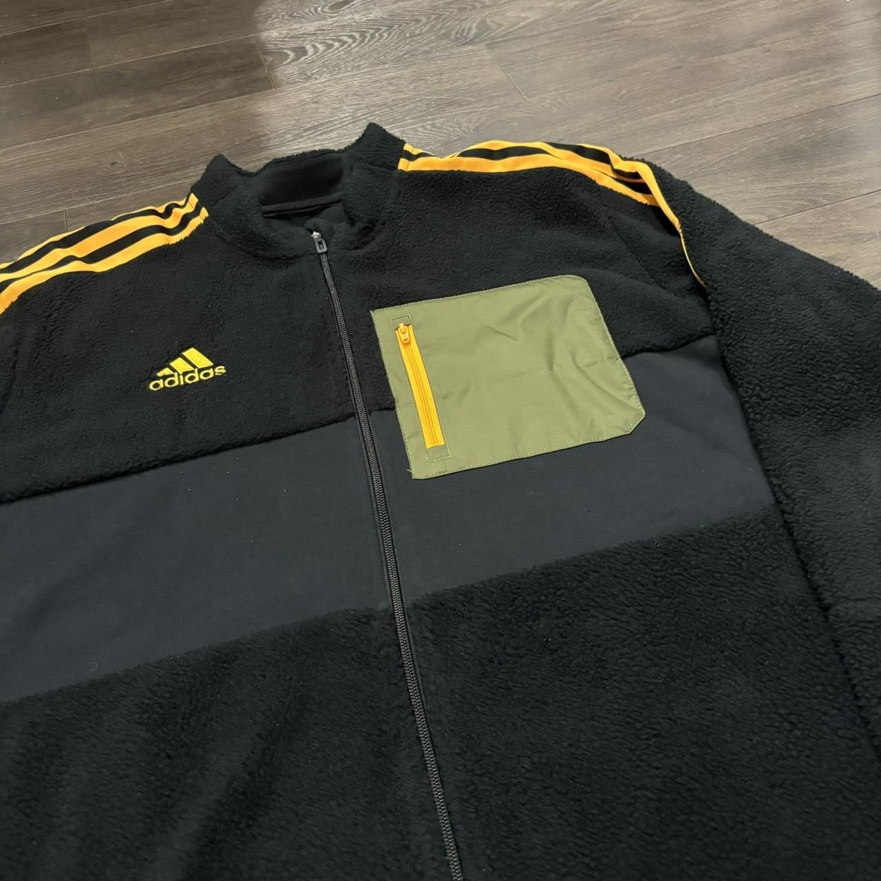 Adidas Vintage Adidas Collared Fleece Jacket Size US XL / EU 56 / 4 - 1 Thumbnail