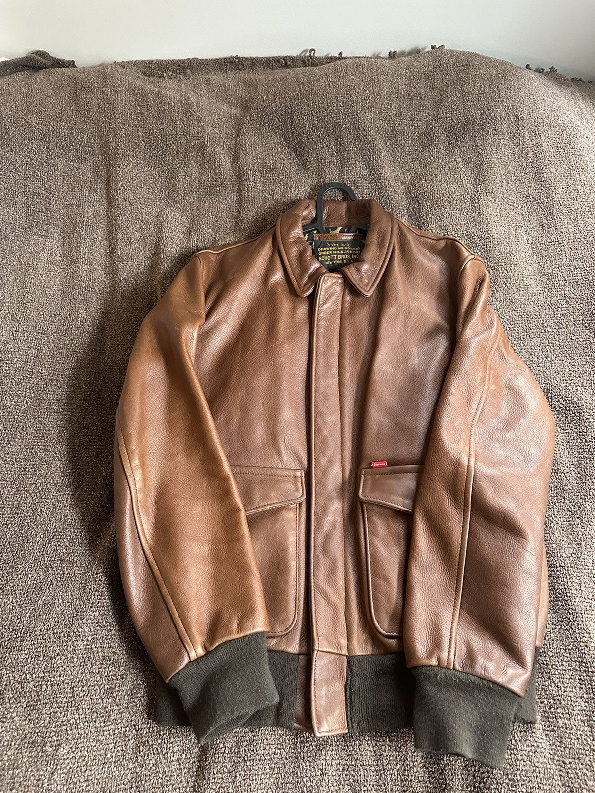 Supreme Supreme x Schott Leopard Lined Leather Jacket | Grailed