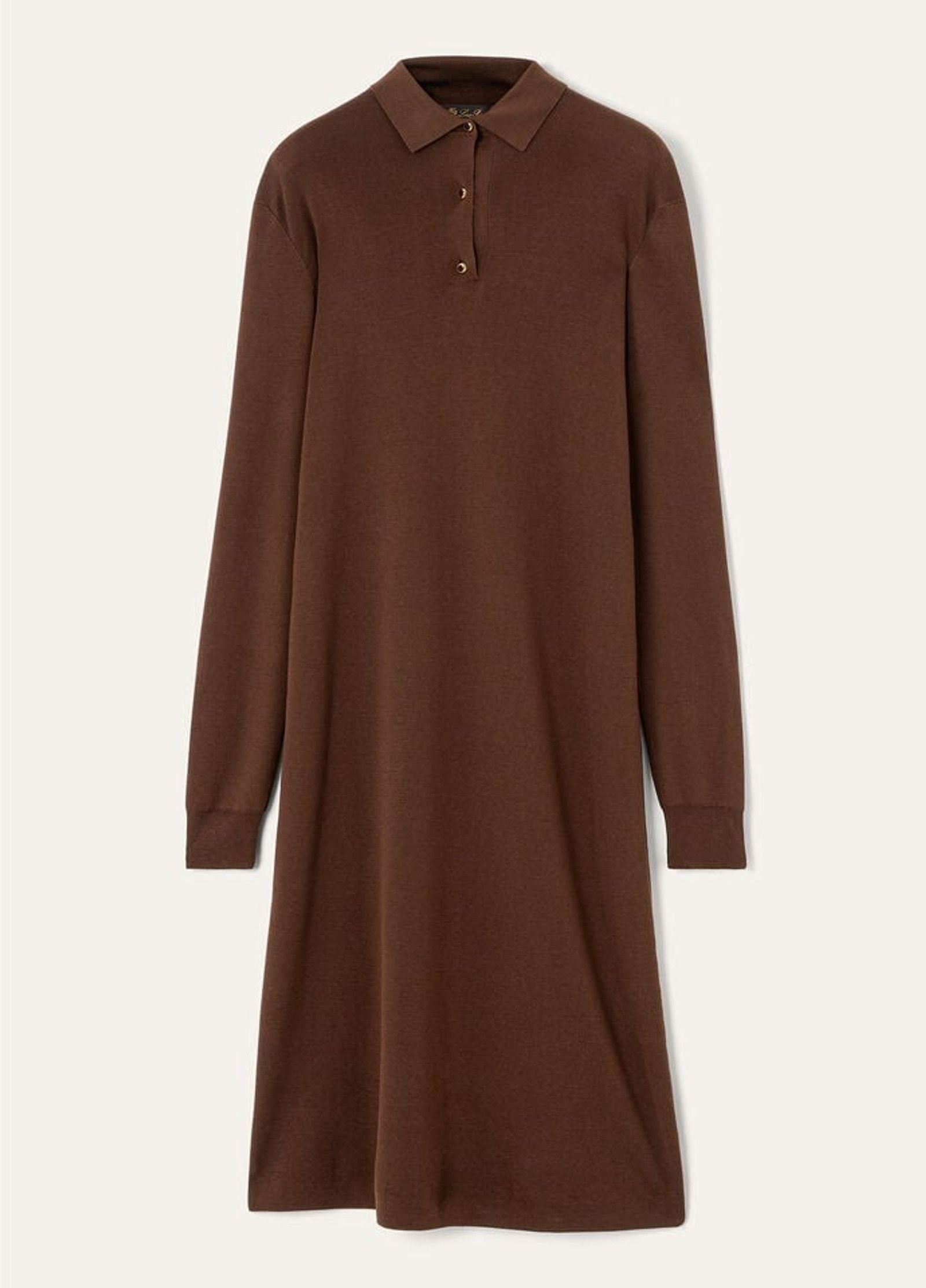 Loro Piana o1srvl11e0526 FAP6276 Lyskamm Midi Dress in Brown Size M / US 6-8 / IT 42-44 - 1 Thumbnail