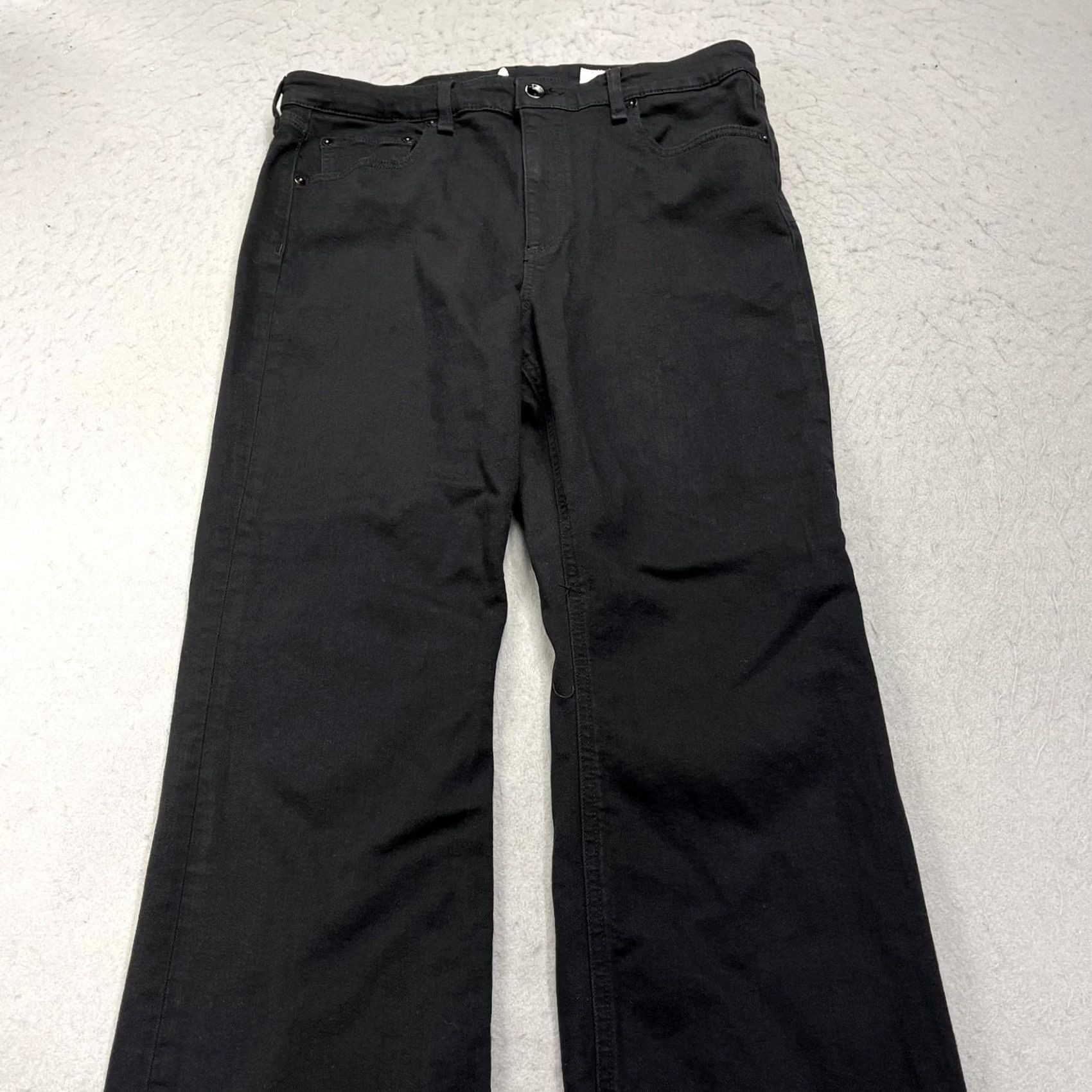 Rag & Bone VINTAGE Rag & Bone Jeans Womens 32 Black Nina High Rise Ankle Flare Stretch Denim Size 24" / US 00 / IT 34 - 3 Thumbnail