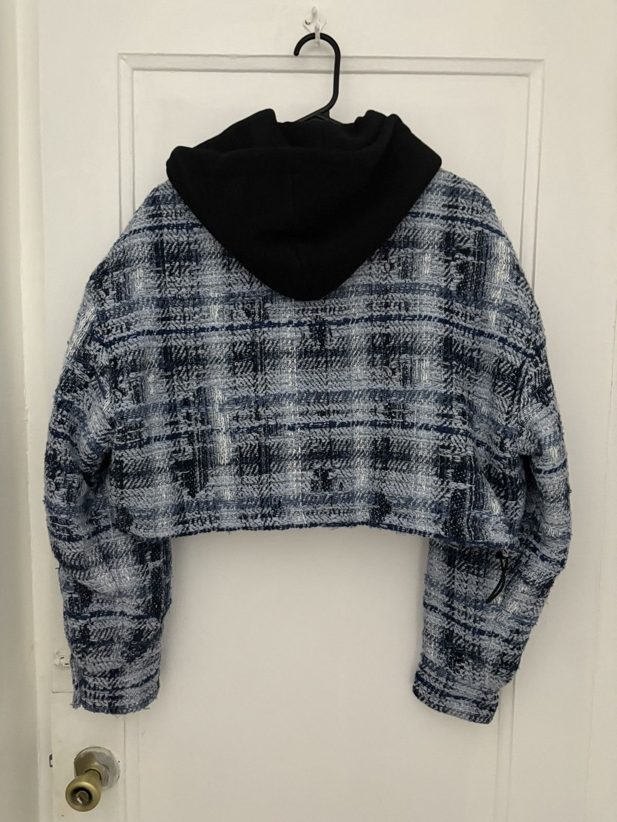 Amiri Amiri Bouclé Cropped Plaid Jacket Size S / US 4 / IT 40 - 2 Thumbnail