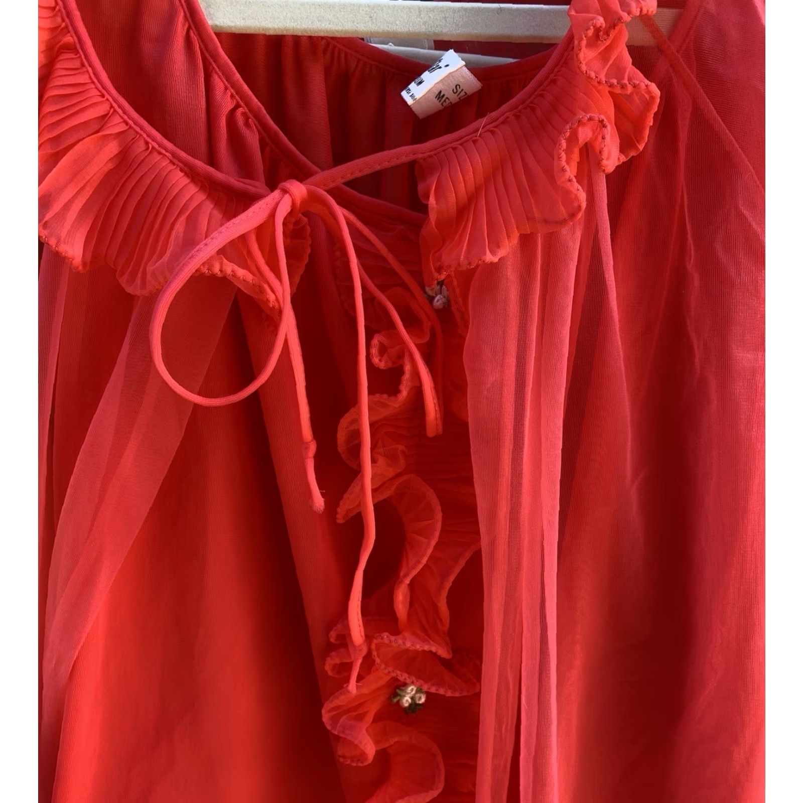 Vintage VINTAGE Movie Star Nylon Tricot Nightie Set Sheer Short Peignoir Boudoir Size M Nylon Tricot Nightie Set Movie Star Shirt? Size 32" / US 10 / IT 46 - 5 Thumbnail