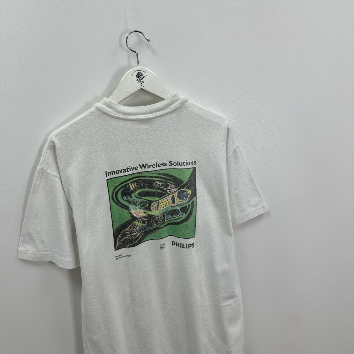Microsoft Vintage 90s Philips Phone Promo tee Wireless rare y2k hype Size US L / EU 52-54 / 3 - 6 Thumbnail