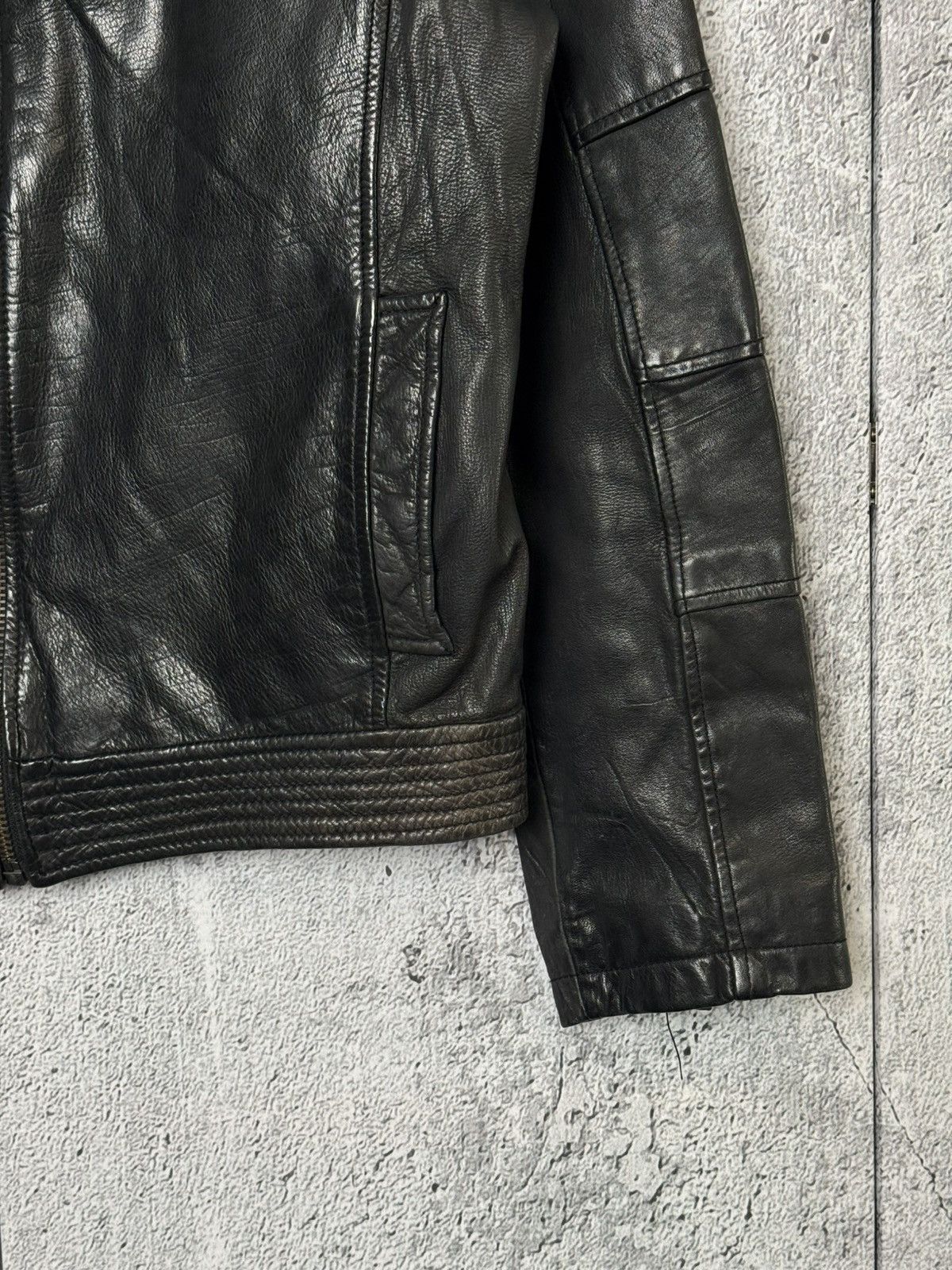 Wilsons Leather Vintage Wilsons Leather Black Biker Jacket Embroidered Flame Size US S / EU 44-46 / 1 - 18 Thumbnail