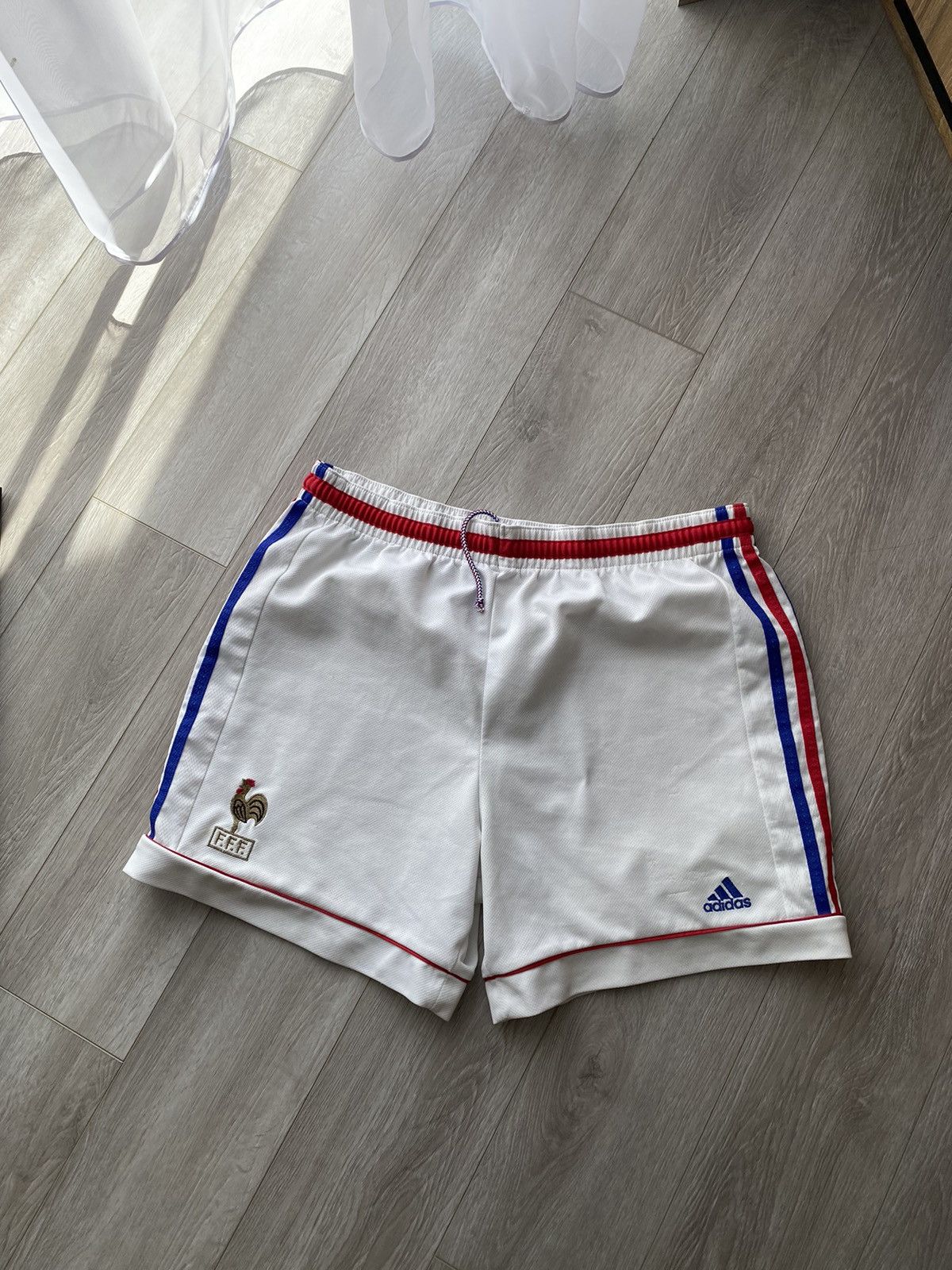 Adidas × Vintage Adidas Vintage 1998 FFF France National Team Soccer Shorts Size US 32 / EU 48 - 1 Thumbnail
