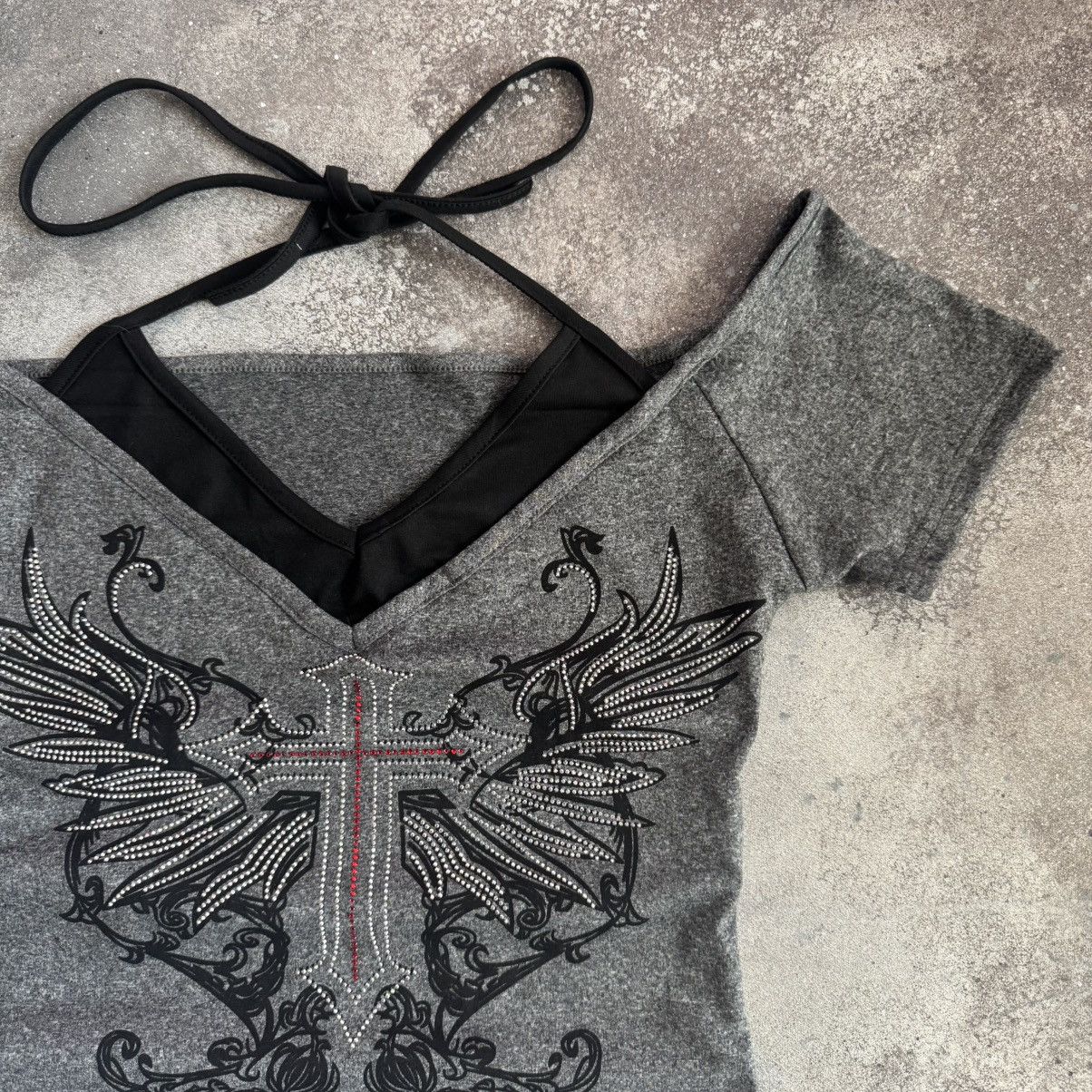 If Six Was Nine Affliction Style Cross Logo Gothic Y2K T-Shirt Size M / US 6-8 / IT 42-44 - 4 Thumbnail
