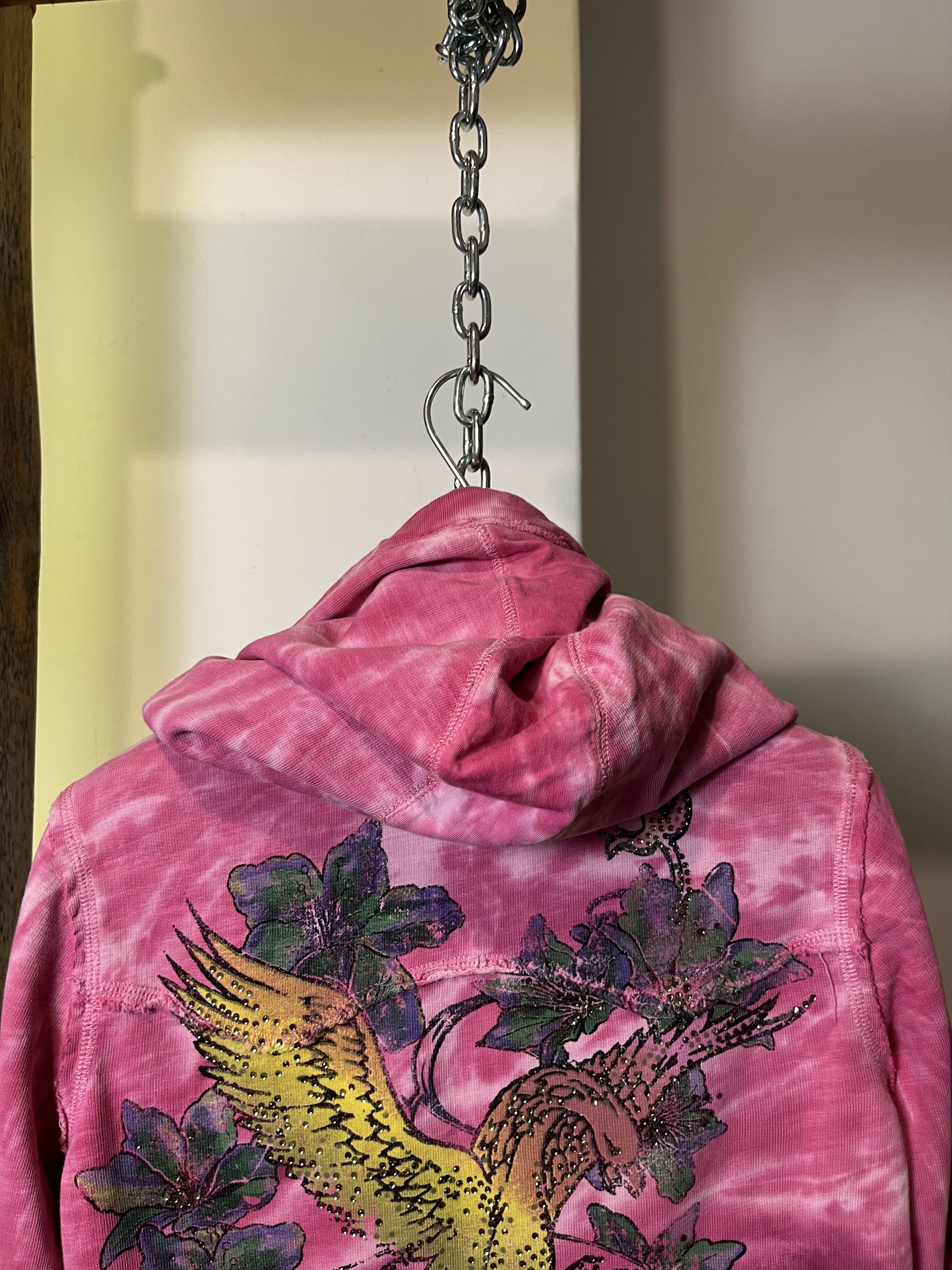 Christian Audigier × Ed Hardy × Vintage Vintage Ed Hardy Style Bird Flowers Tattoo Zip Hoodie Size US XS / EU 42 / 0 - 7 Thumbnail