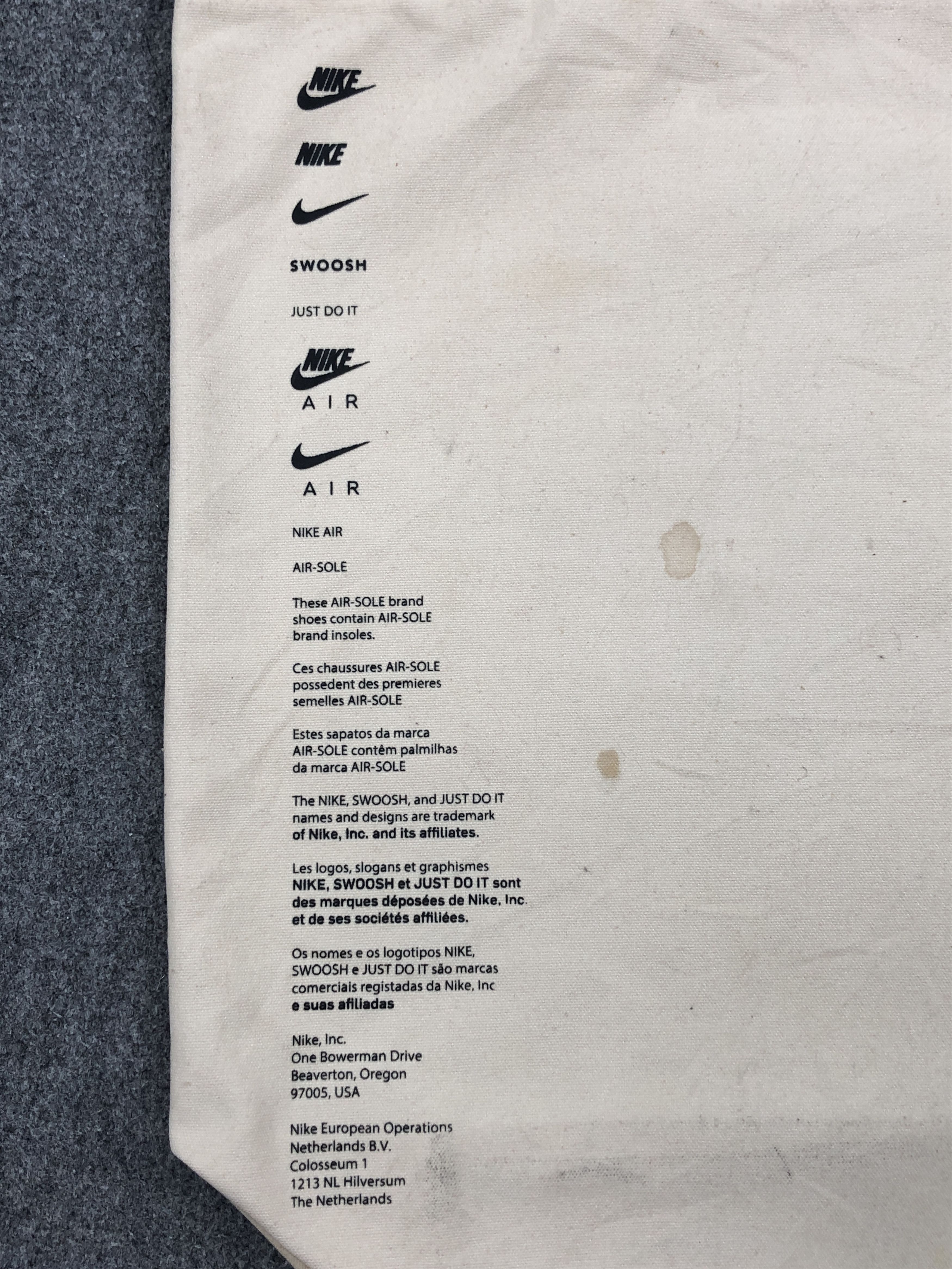 Nike × Vintage Vintage Nike Spellout Totebag BG0136 Size ONE SIZE - 12 Thumbnail