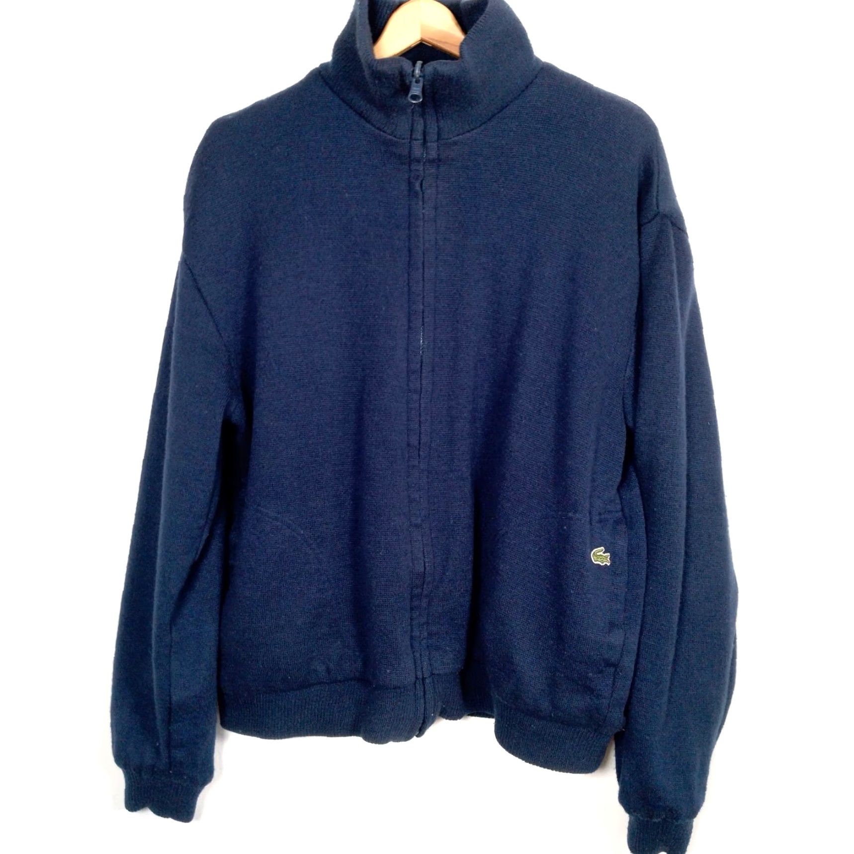 メンズウェア Vintage IZOD LACOSTE Reversible Jacket VINTAGE Izod Lacoste Reversible Sweater Jacket Men L Blue Grandpa