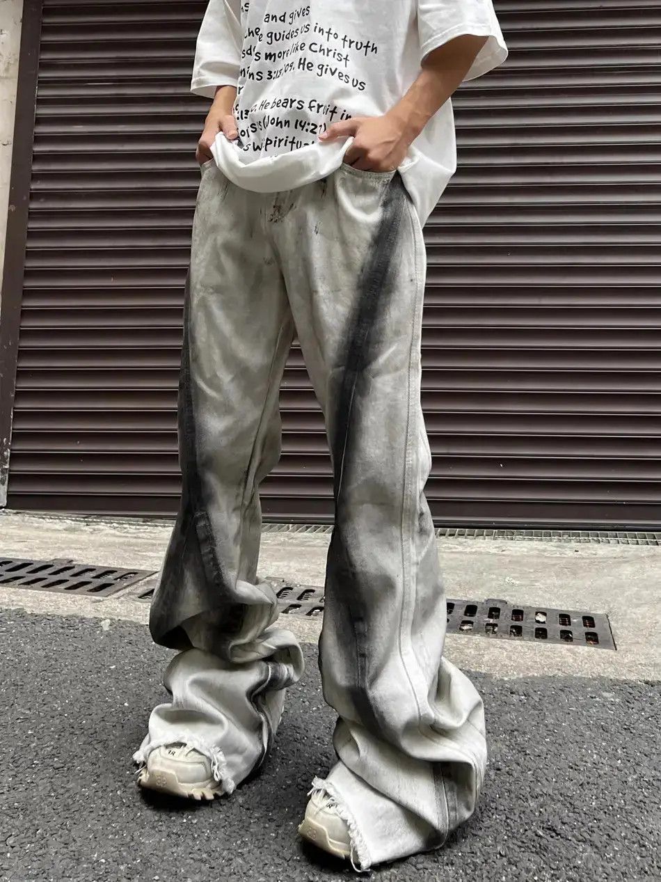 Japanese Brand Retro loose flared jeans Size US 32 / EU 48 - 2 Thumbnail