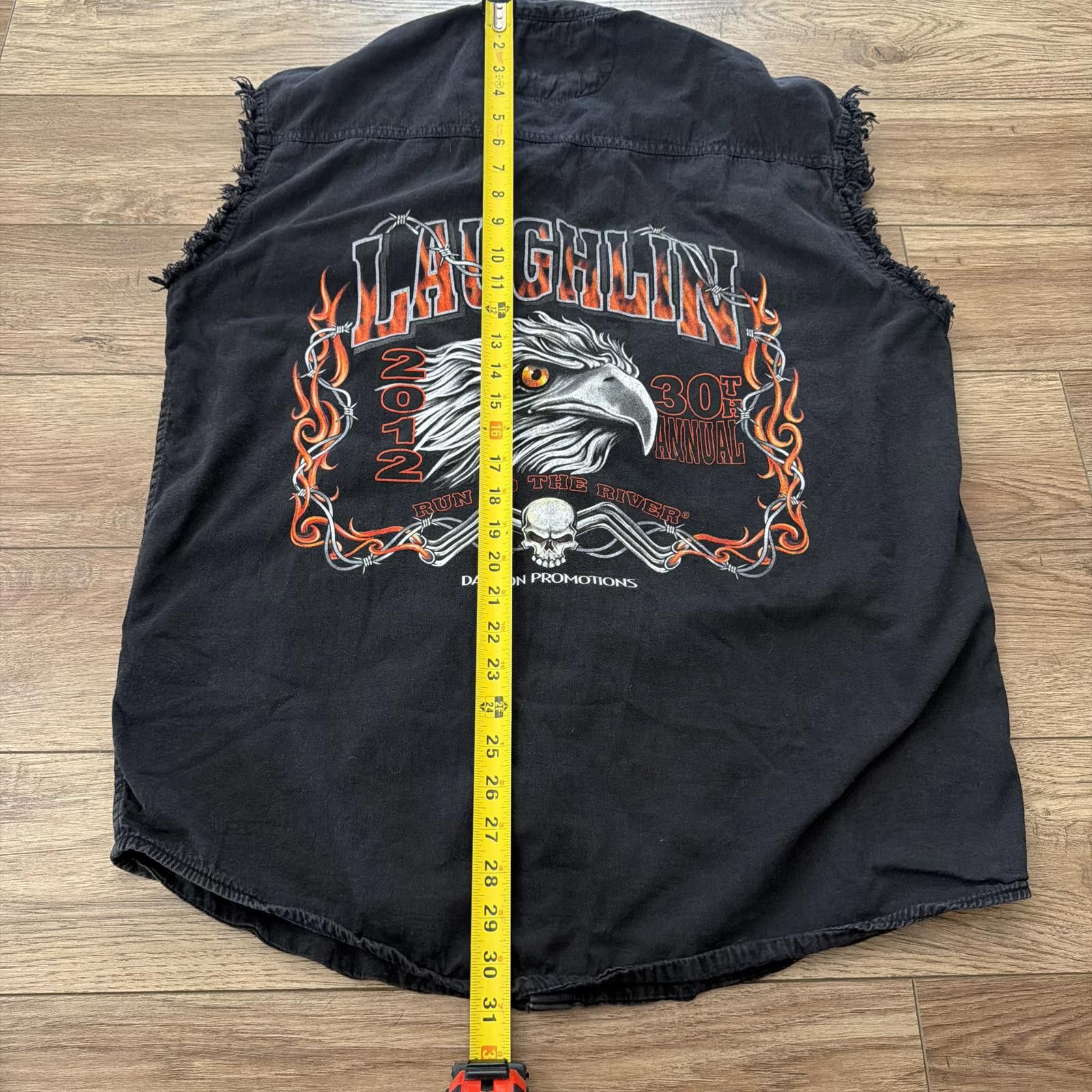 Other Laughlin River 2012 Motorcycle Biker Eagle Cut-Off Shirt XL Size US XL / EU 56 / 4 - 8 Thumbnail