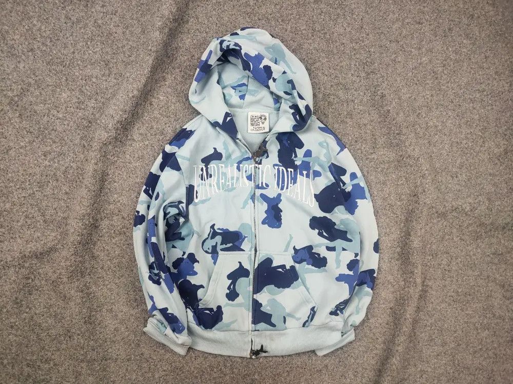 Named Collective Unrealistic Ideals Camo Monogram Zip Hoodie