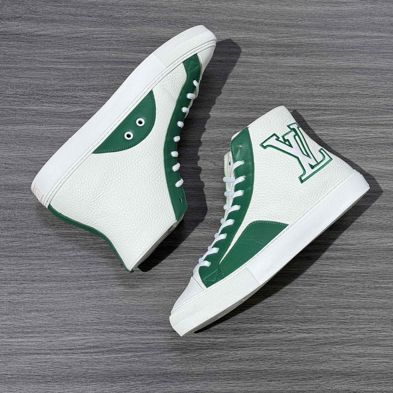 Louis Vuitton Louis Vuitton White Green Tattoo Casual Sneakers - Size US 8 / EU 41 - 6 Thumbnail