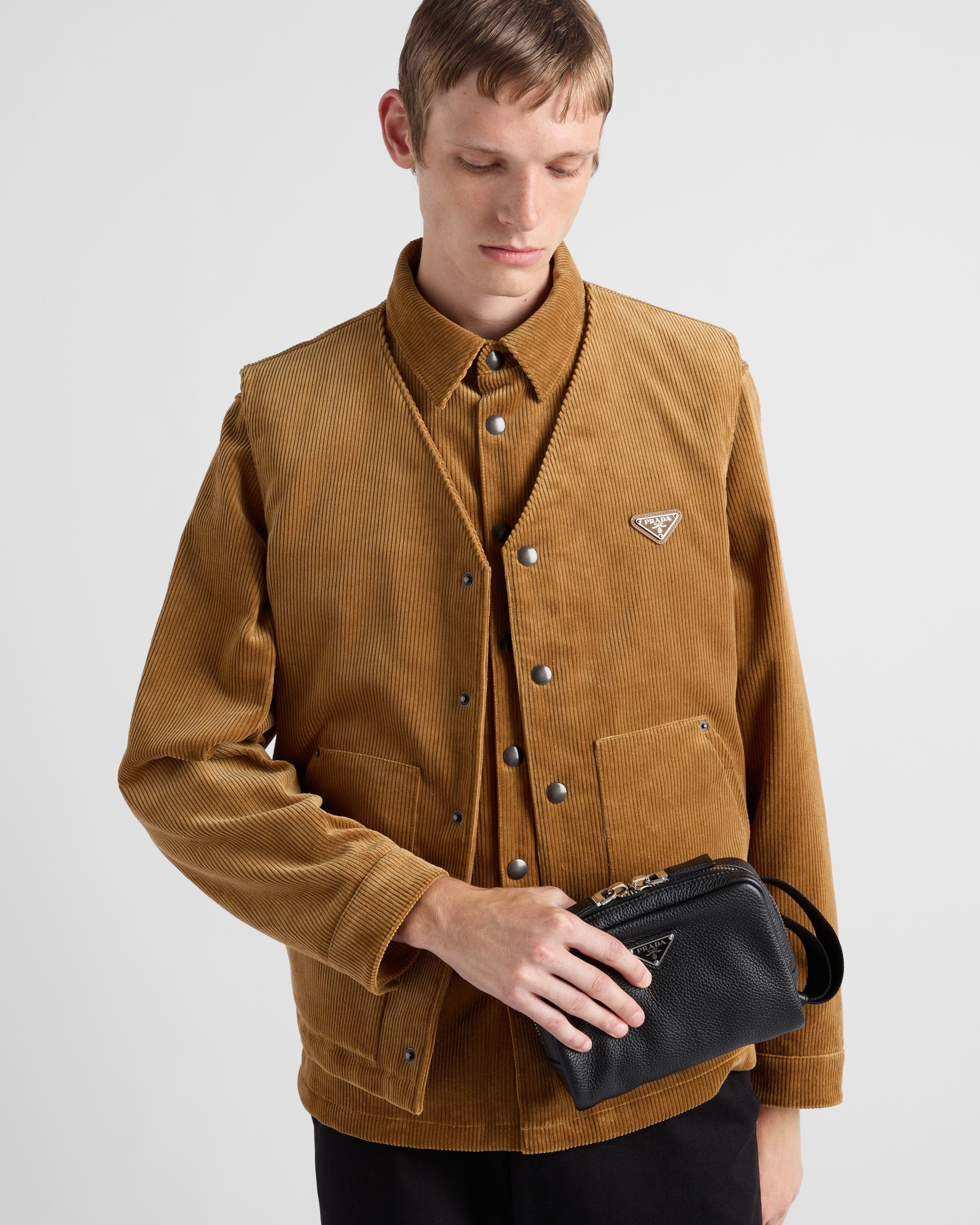 Prada o1mt1gz0925 Corduroy Vest in Yellow Size US L / EU 52-54 / 3 - 4 Thumbnail