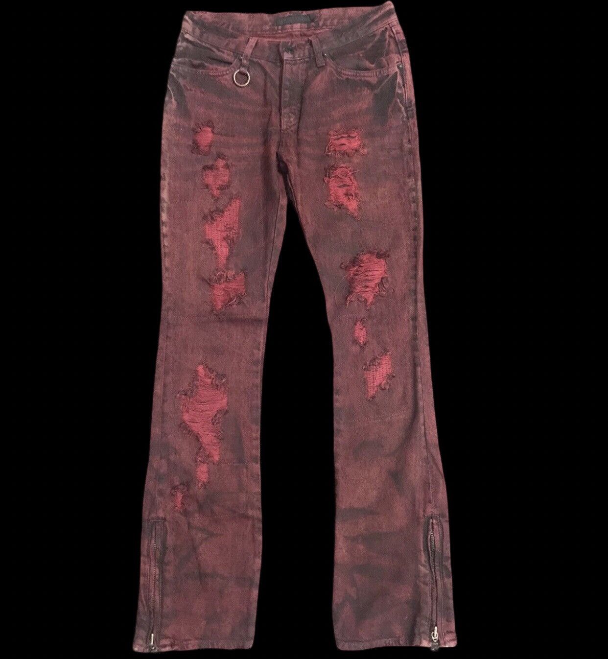 GOSTAR DE FUGA FLARE🔥FUGA Distressed Patchwork Artisanal Jeans Size US 29 - 1 Thumbnail
