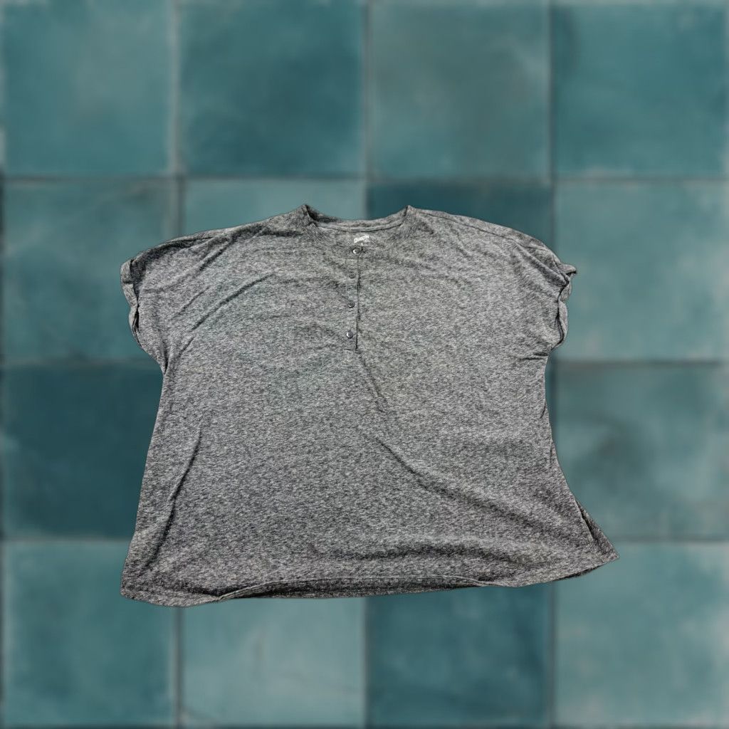 Vintage Duluth Shirt Womens 1X Gray Heather Regular Fit Casual Short Sleeve Henley Neck Size XL / US 12-14 / IT 48-50 - 1 Thumbnail