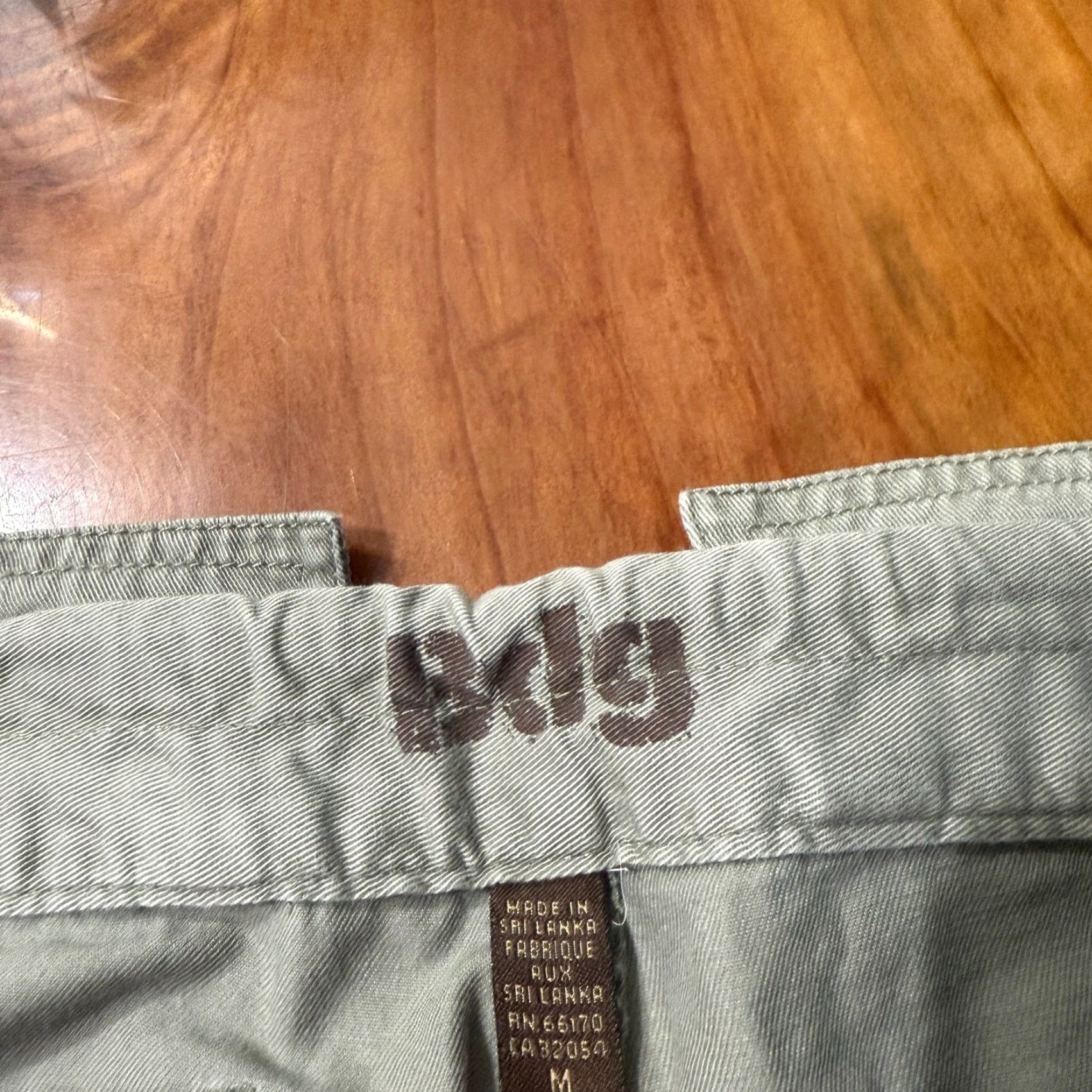 Bdg VINTAGE BDG UO Y2K Pants Men M Cotton Drawstring Baggy Wide Leg 30in Inseam Chino 5-Pocket Logo Travel Winter Fall Green Mens Size US 31 - 5 Thumbnail