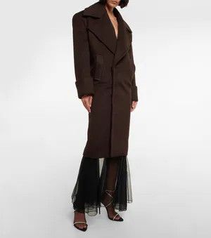 Saint Laurent Paris o1bcso1str1124 Coat in Coffee Size S / US 4 / IT 40 - 2 Thumbnail
