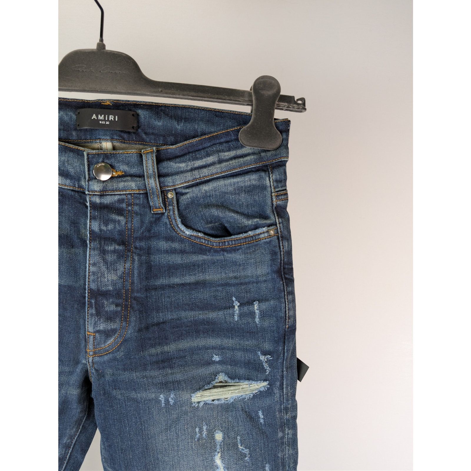 Amiri o1rshd1 Old English Logo Jean in Deep Classsic Blue 34 Size US 34 / EU 50 - 5 Thumbnail