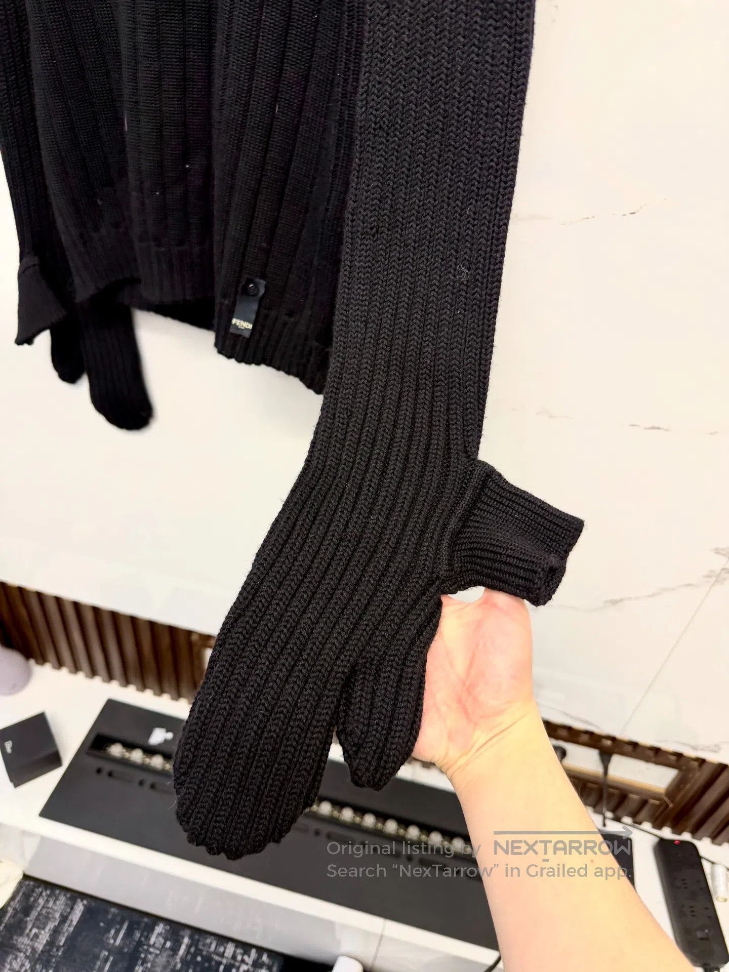 Fendi FENDI Faux Two-Piece Glove High-Neck Sweater| Size US M / EU 48-50 / 2 - 3 Thumbnail
